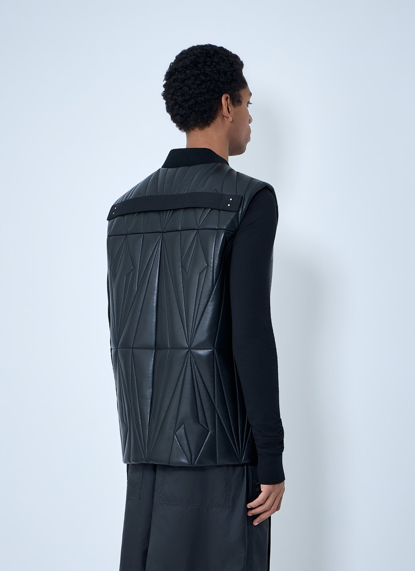 Moncler + Rick Owens Men Geocamo Flight Leather Hooded Gilet MONCLER