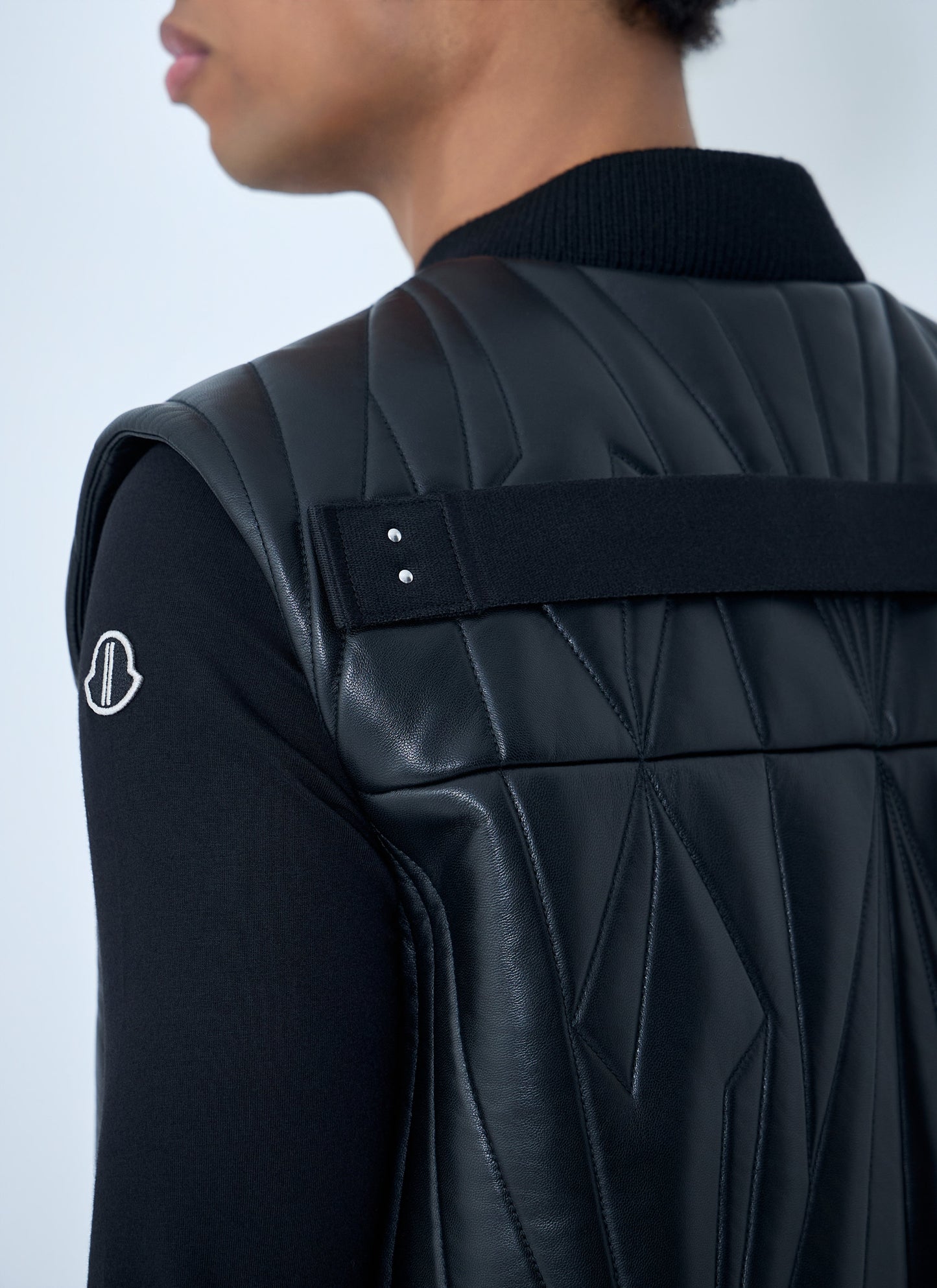 Moncler + Rick Owens Men Geocamo Flight Leather Hooded Gilet MONCLER