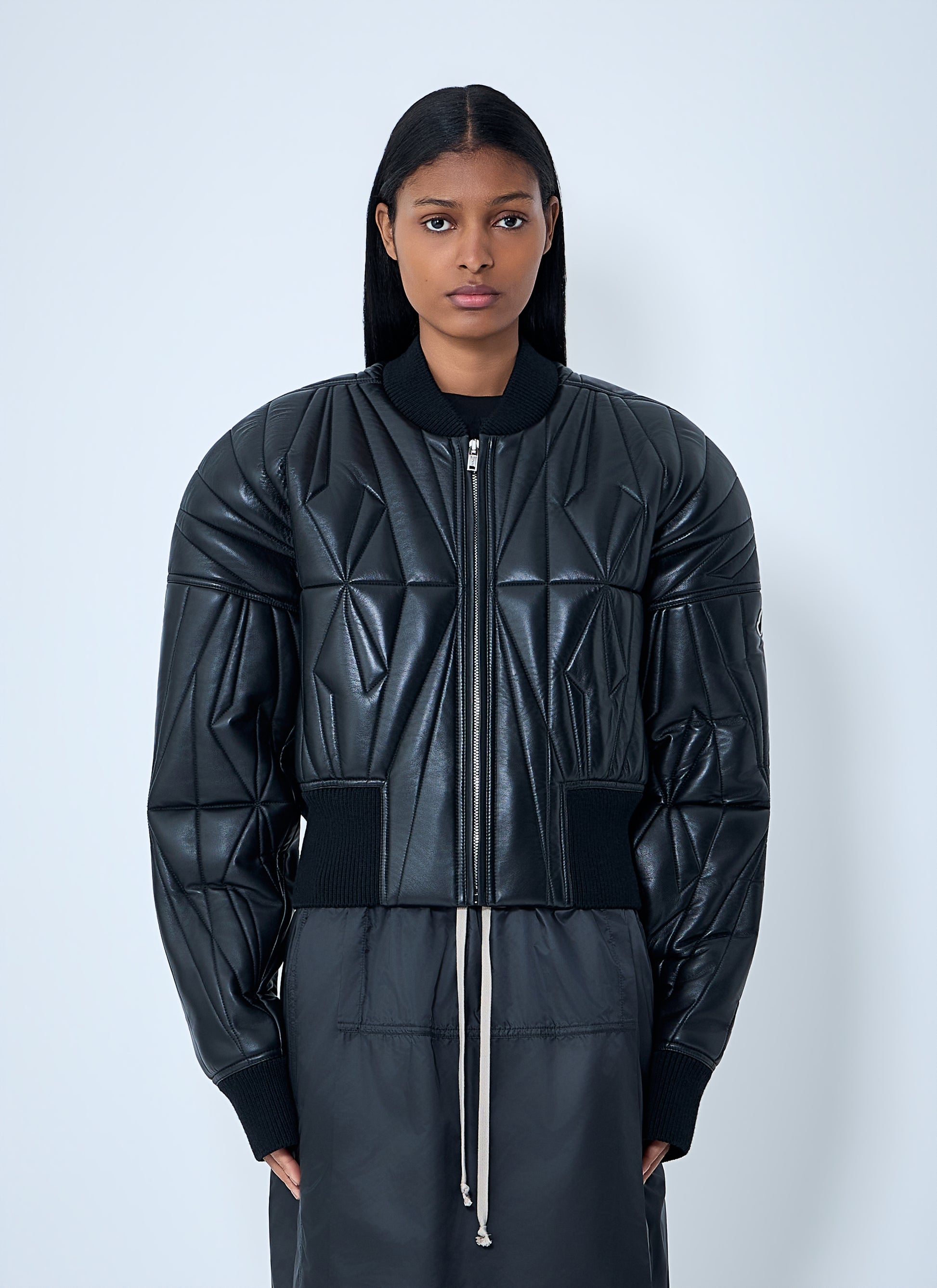 Moncler + Rick Owens Women Geocamo Cropped Quilted Bomber Jacket MONCLER