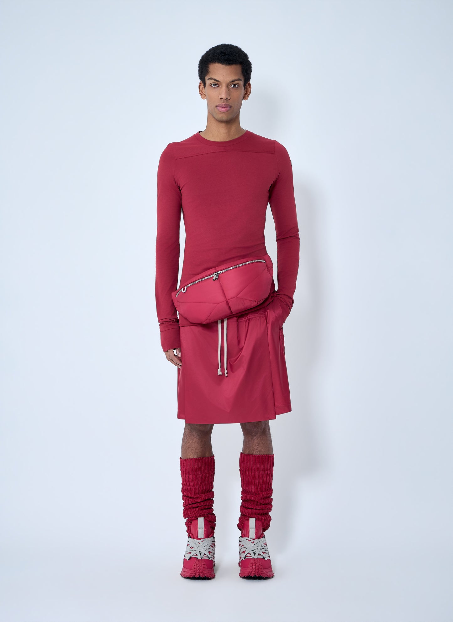Moncler + Rick Owens Men Drawstring Midi Kilt Shorts MONCLER