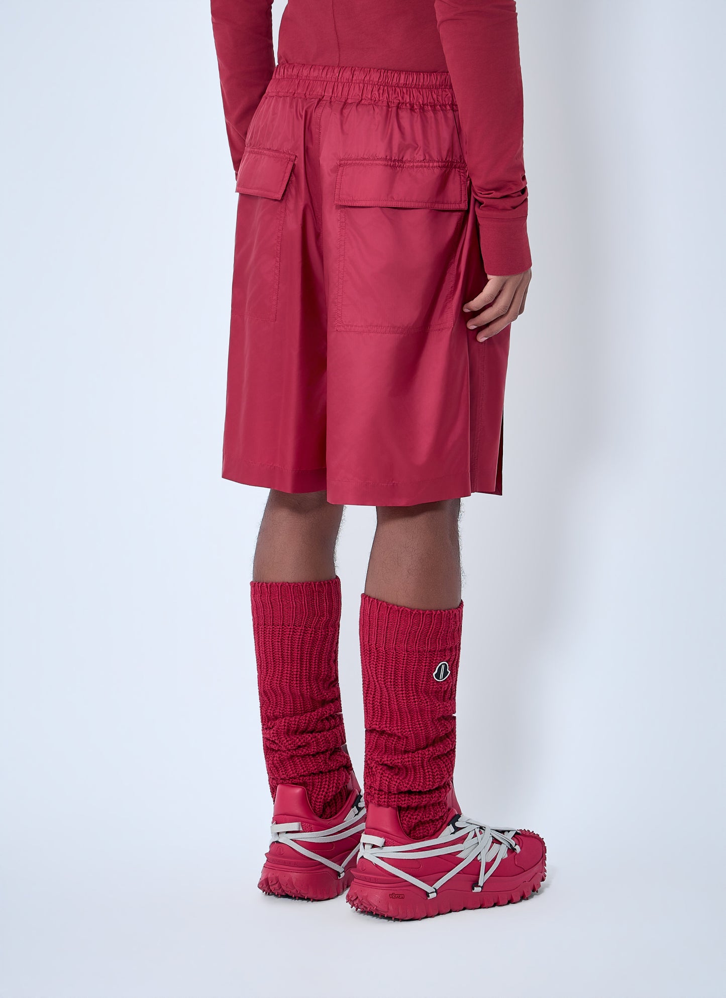Moncler + Rick Owens Men Drawstring Midi Kilt Shorts MONCLER
