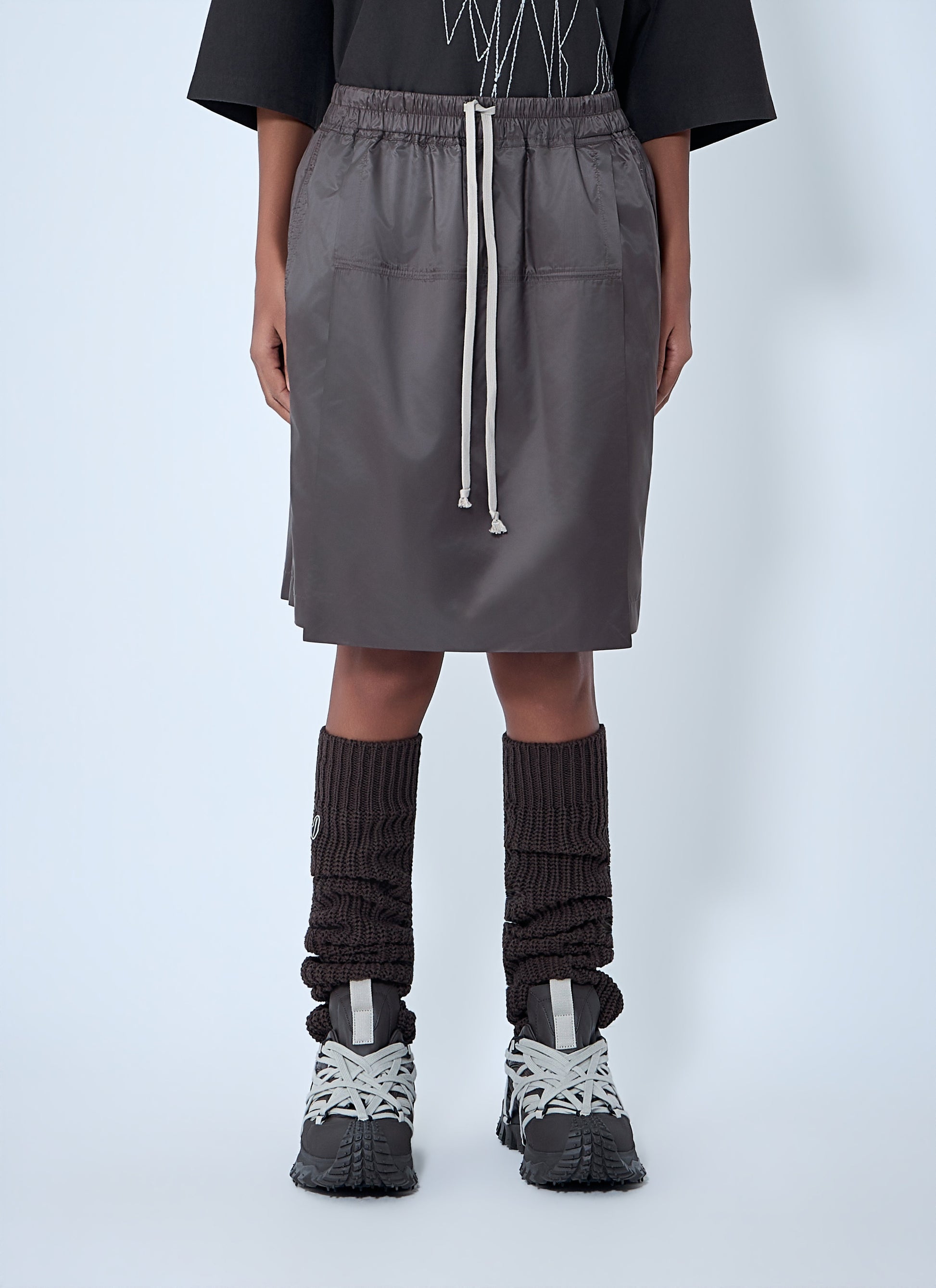 Moncler + Rick Owens Men Drawstring Midi Kilt Shorts MONCLER