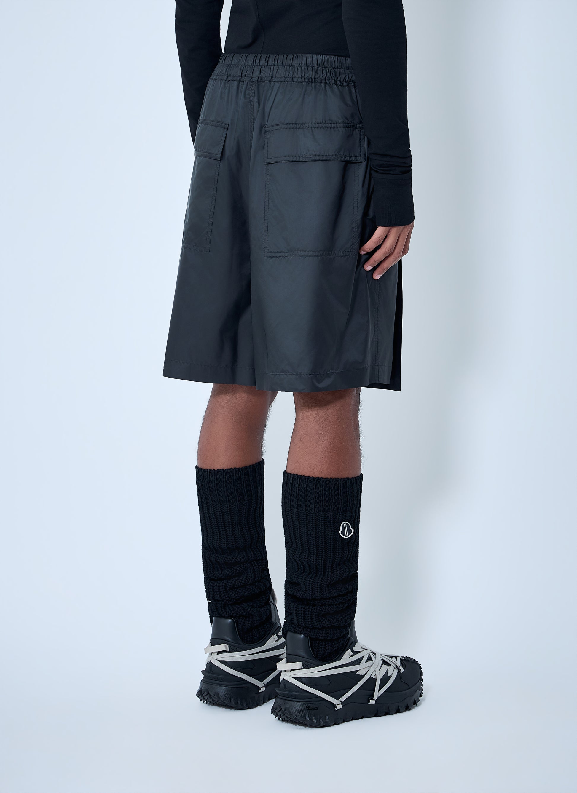 Moncler + Rick Owens Women Drawstring Midi Kilt Shorts MONCLER