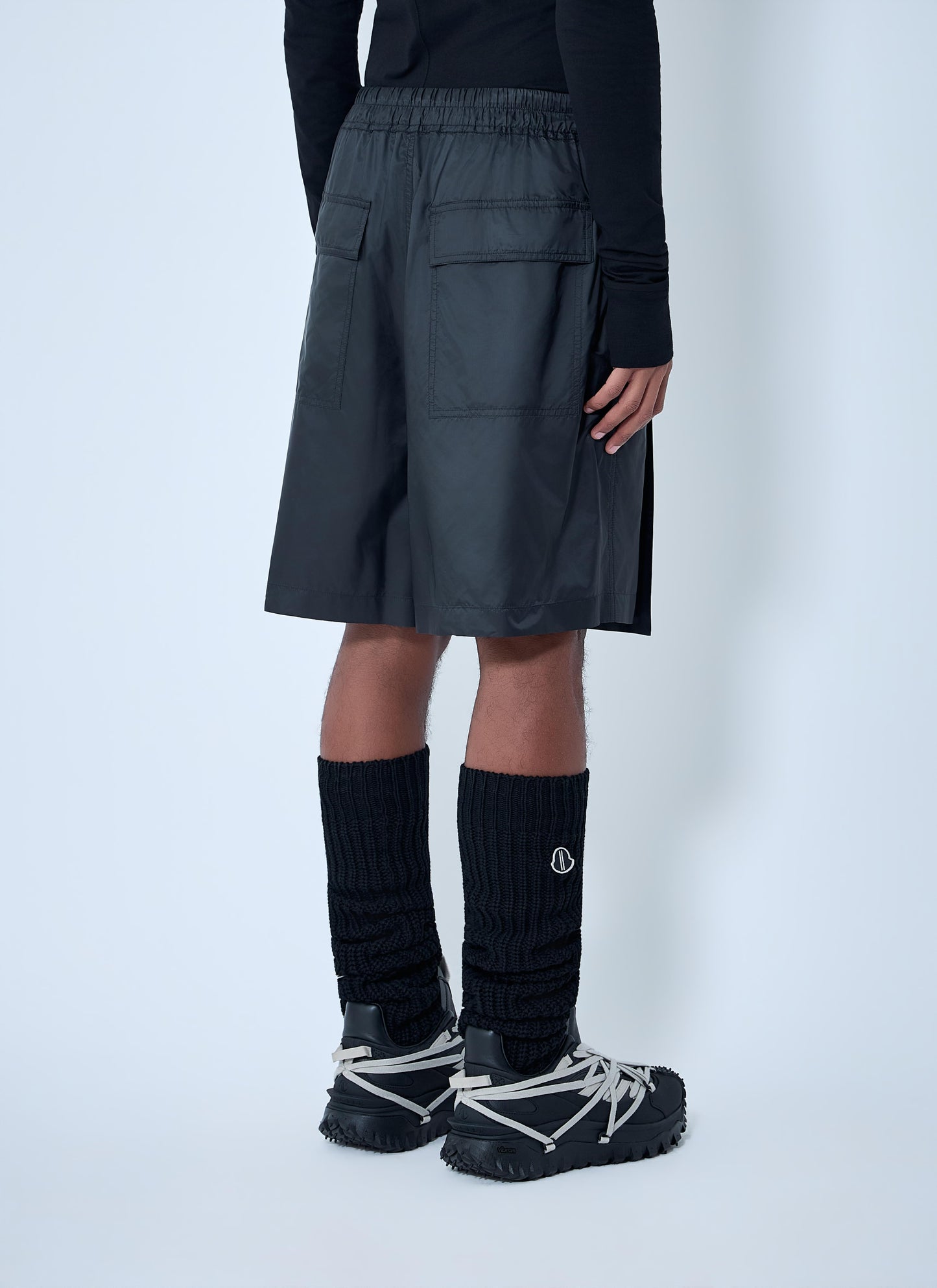 Moncler + Rick Owens Women Drawstring Midi Kilt Shorts MONCLER