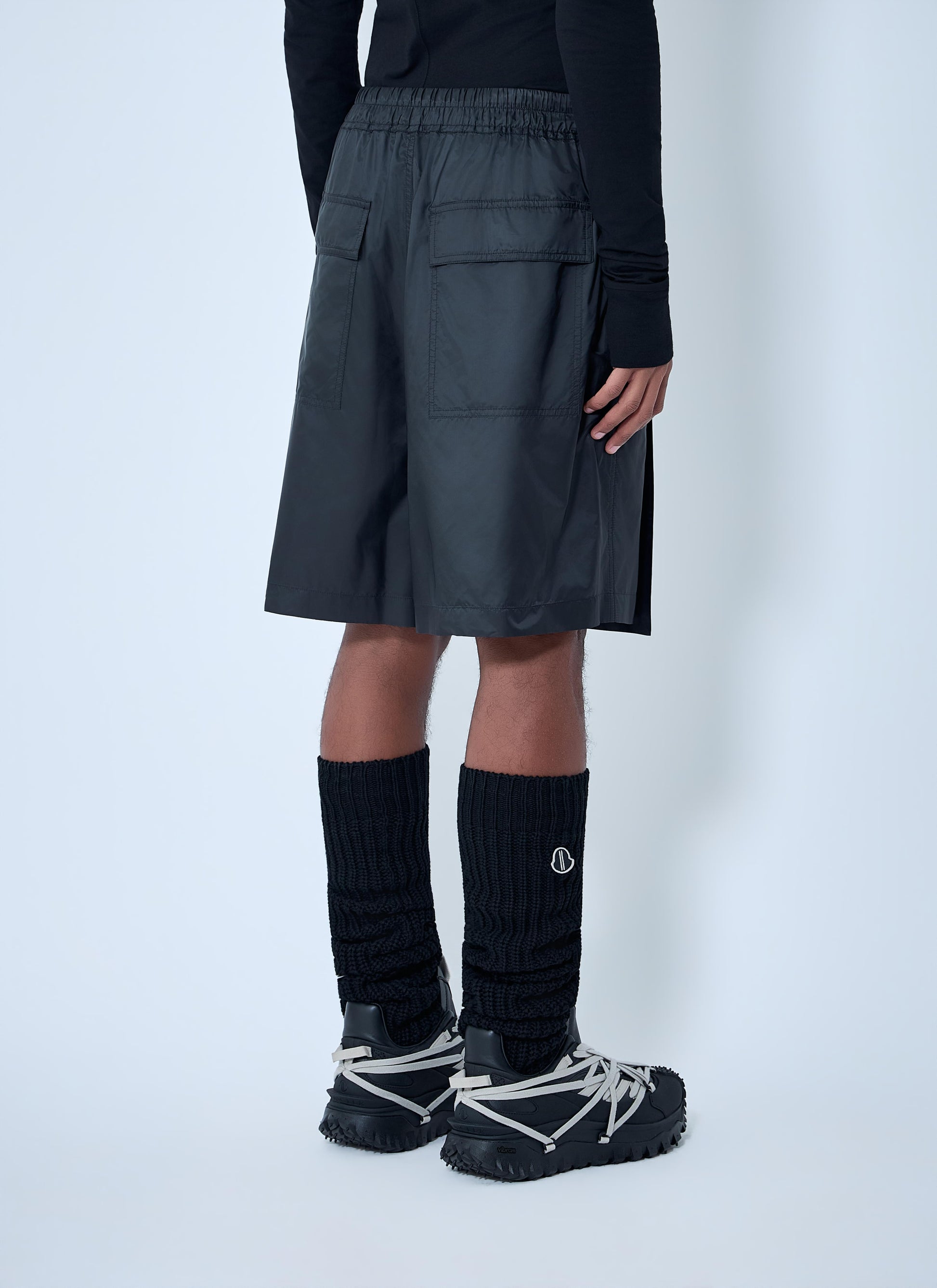 Moncler + Rick Owens Women Drawstring Midi Kilt Shorts MONCLER