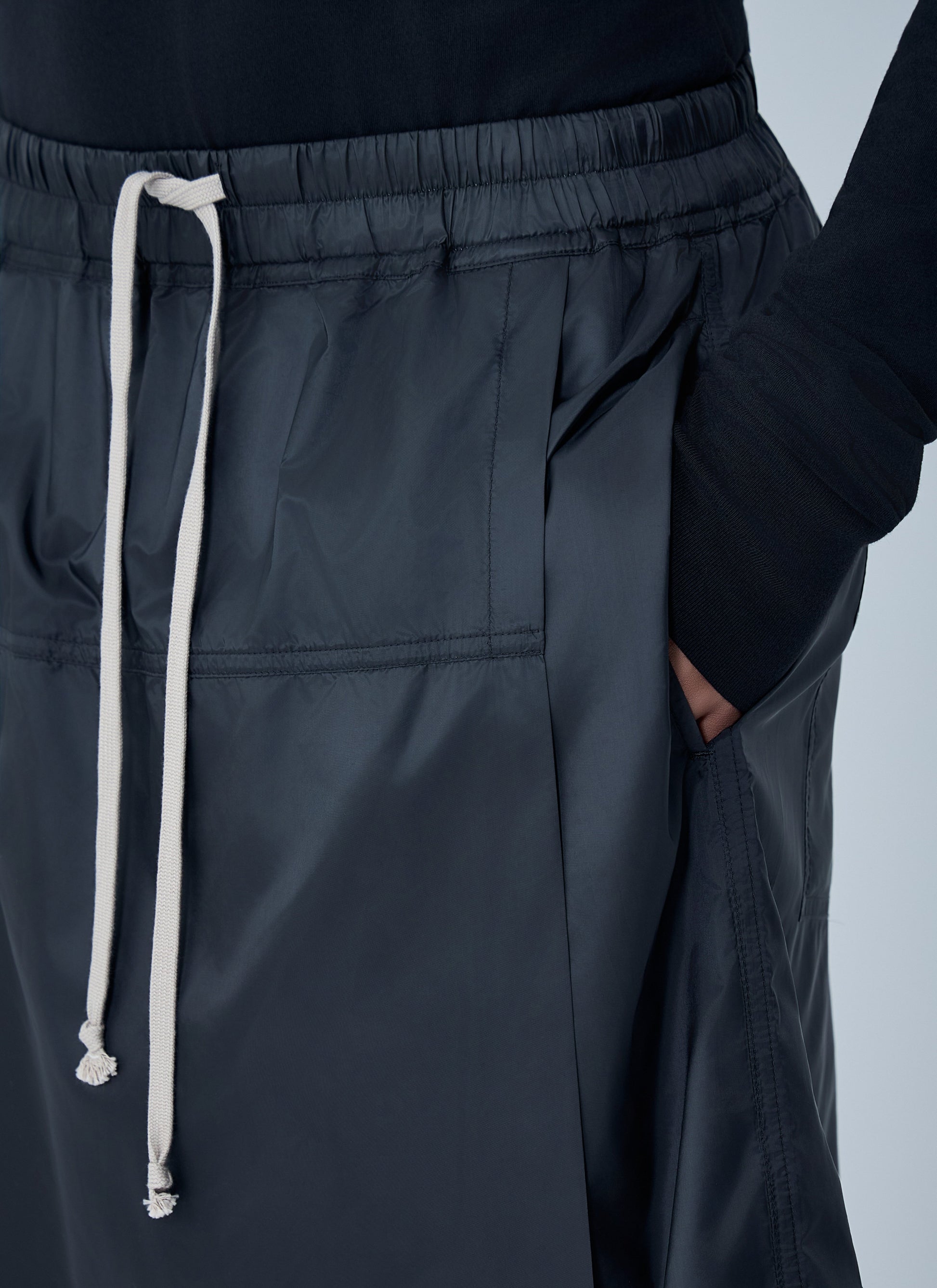 Moncler + Rick Owens Men Drawstring Midi Kilt Shorts MONCLER