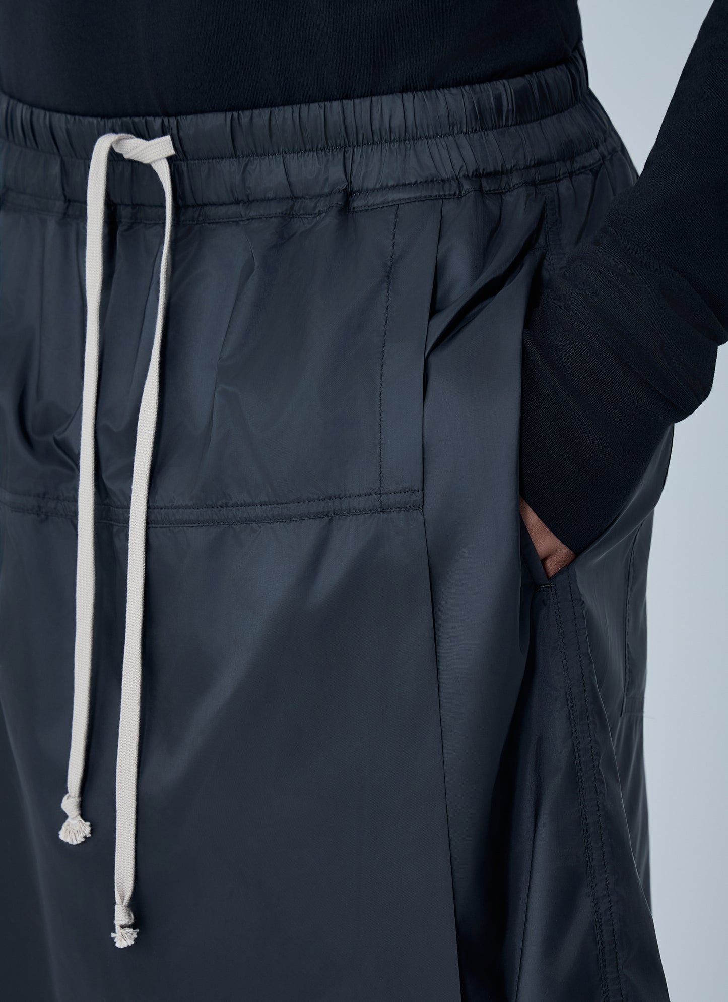 Moncler + Rick Owens Women Drawstring Midi Kilt Shorts MONCLER