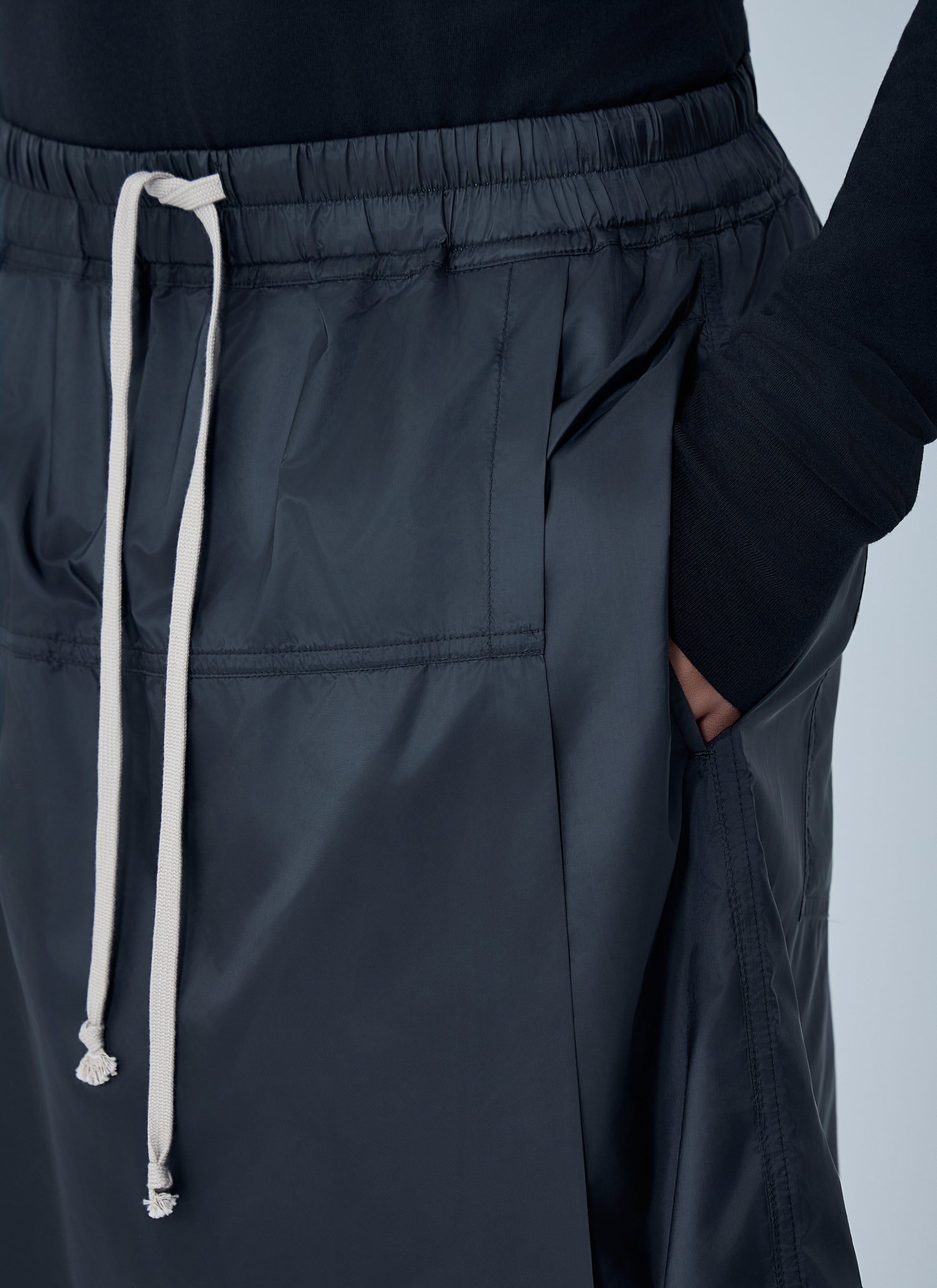 Moncler + Rick Owens Women Drawstring Midi Kilt Shorts MONCLER