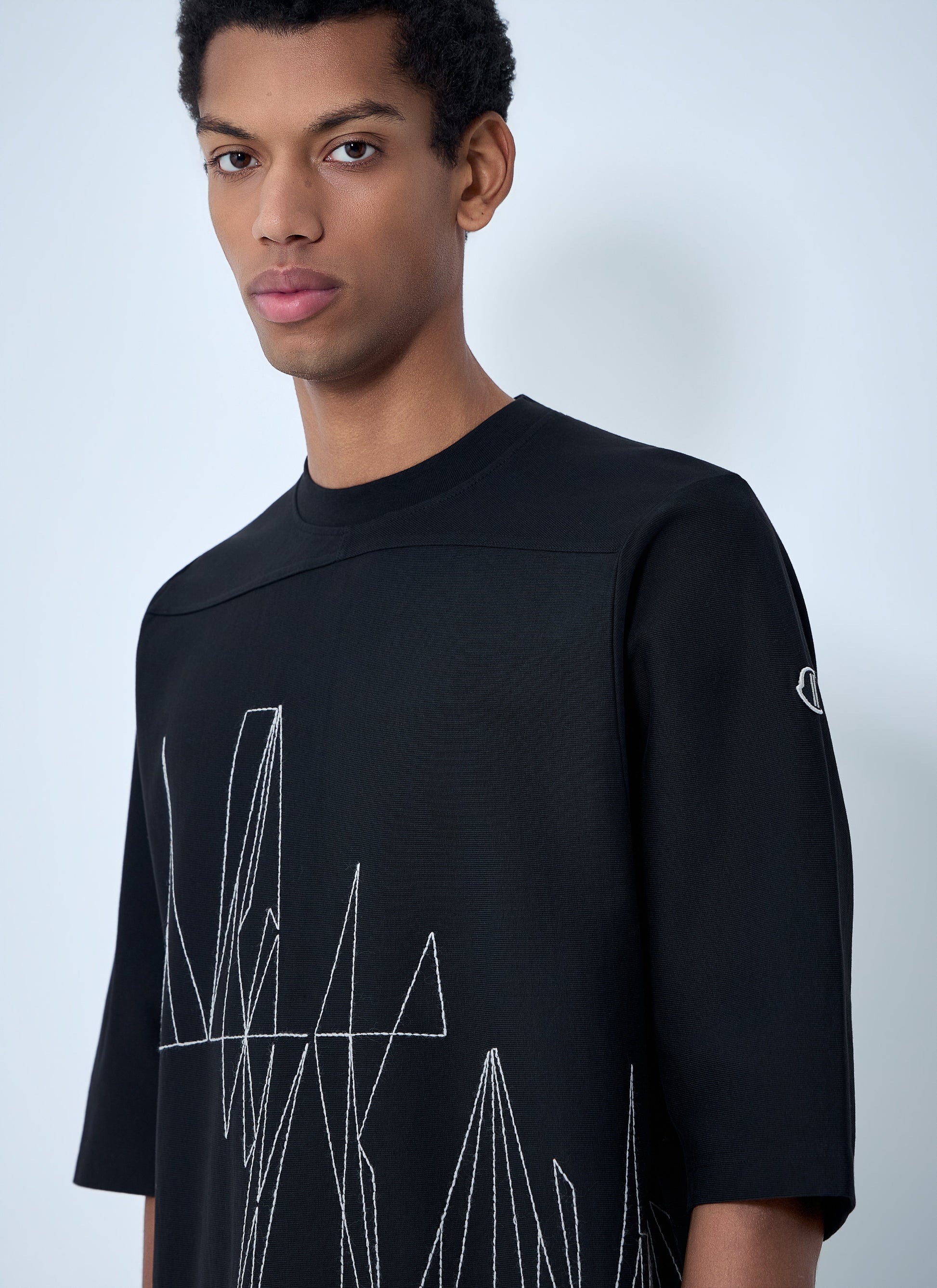 Moncler + Rick Owens Men Graphic Embroidered T-Shirt MONCLER