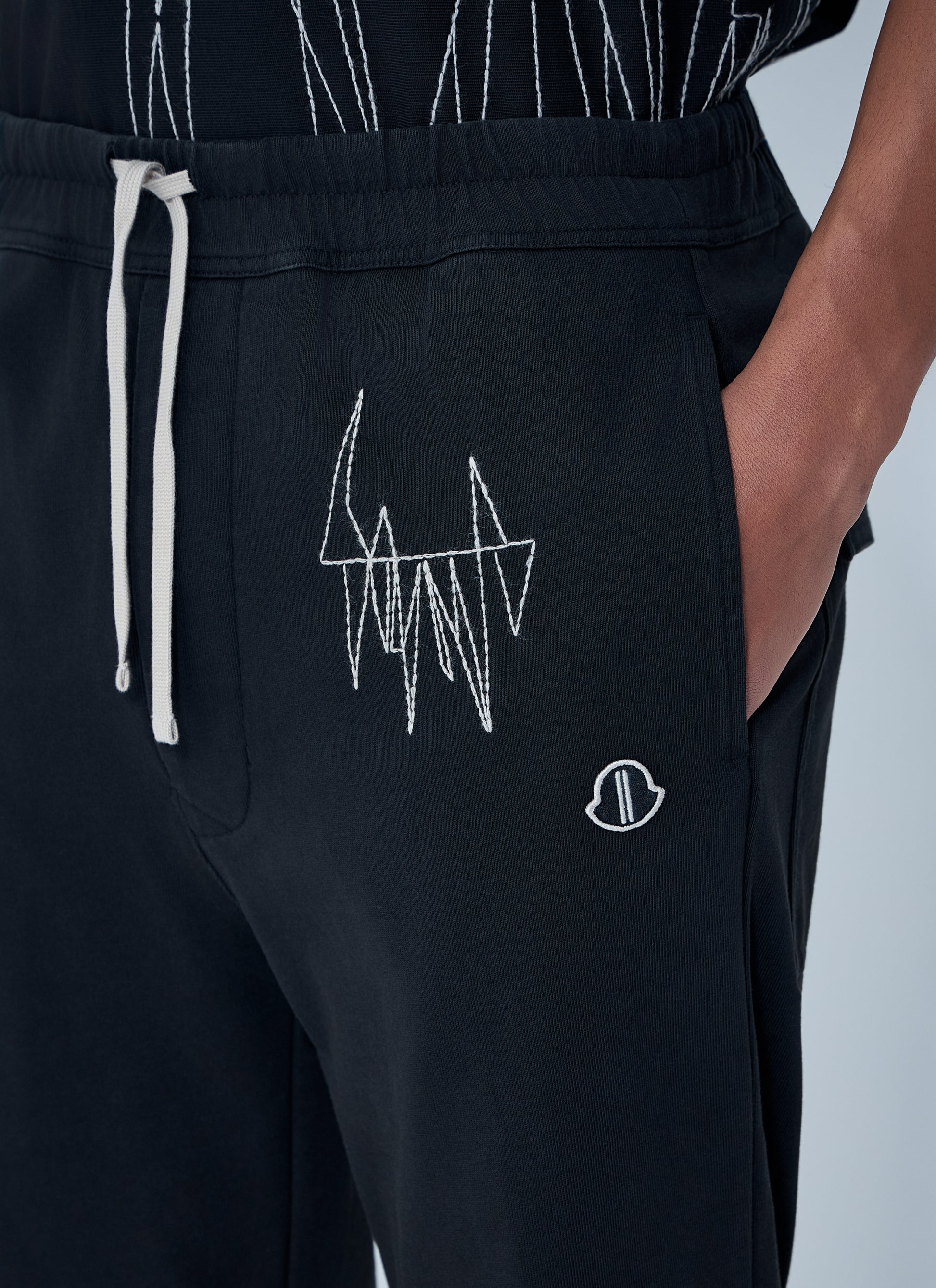 Moncler + Rick Owens Men Elasticated Waist Drawstring Pants MONCLER