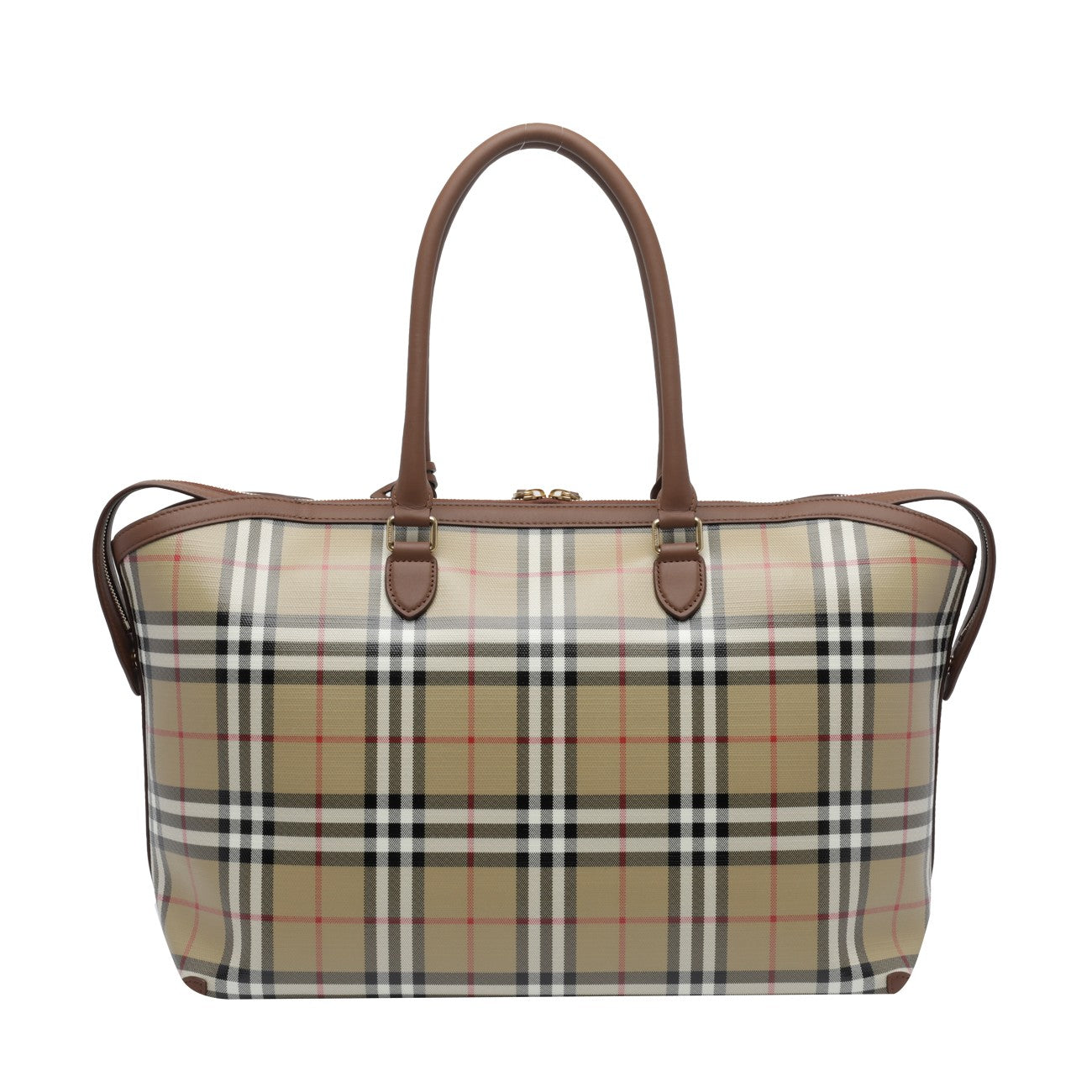 Burberry Women Medium Check Zip Tote Bag BURBERRY