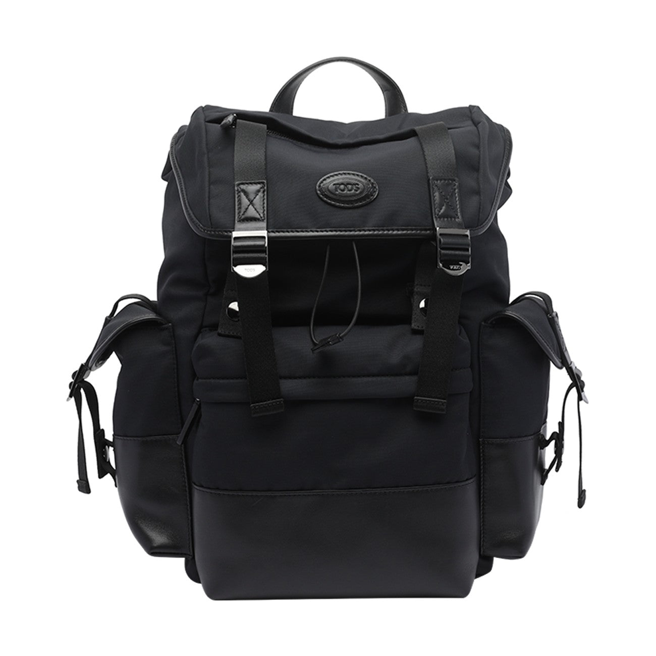 Tod's Men Medium Leather And Fabric Backpack With Logo TOD'S