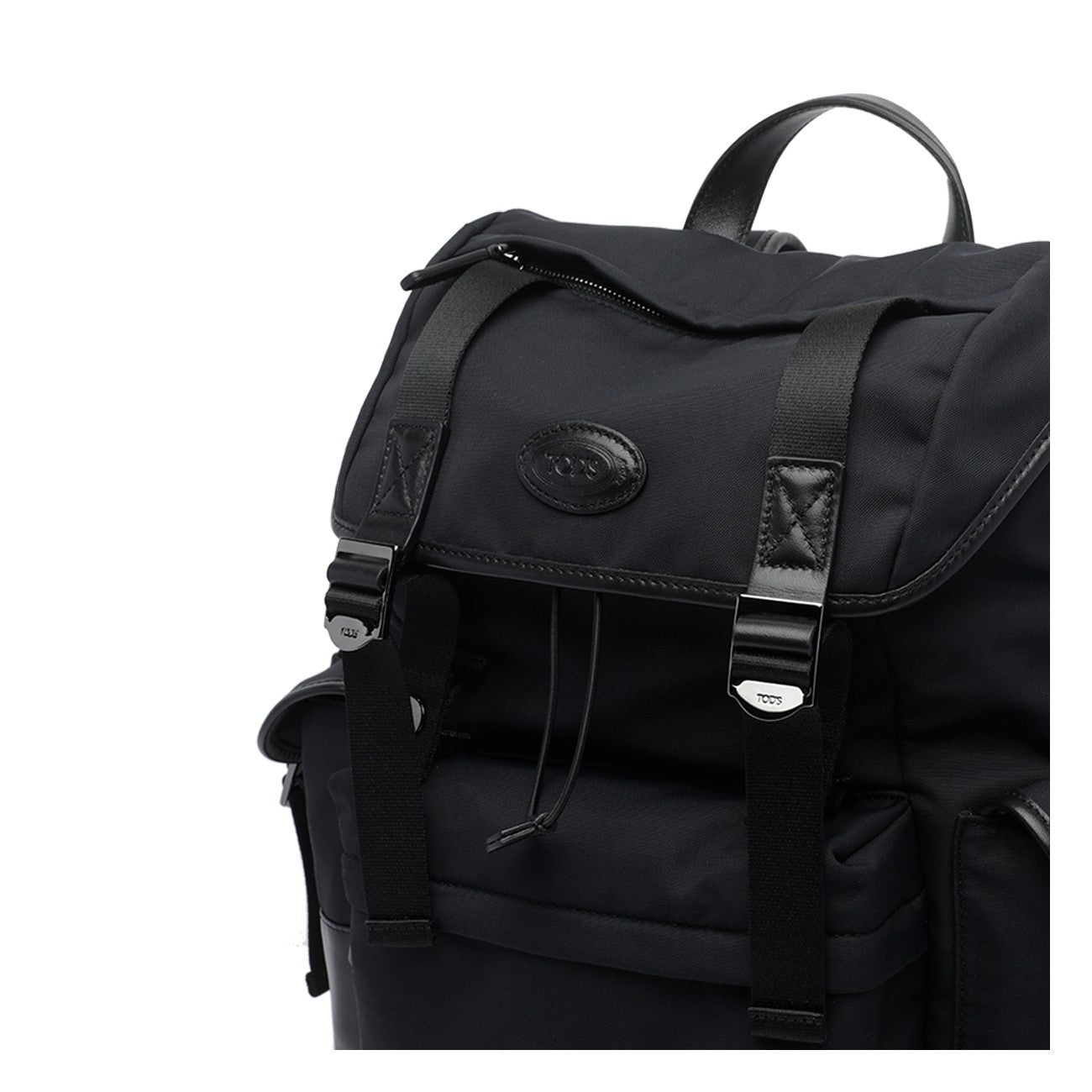 Tod's Men Medium Leather And Fabric Backpack With Logo TOD'S