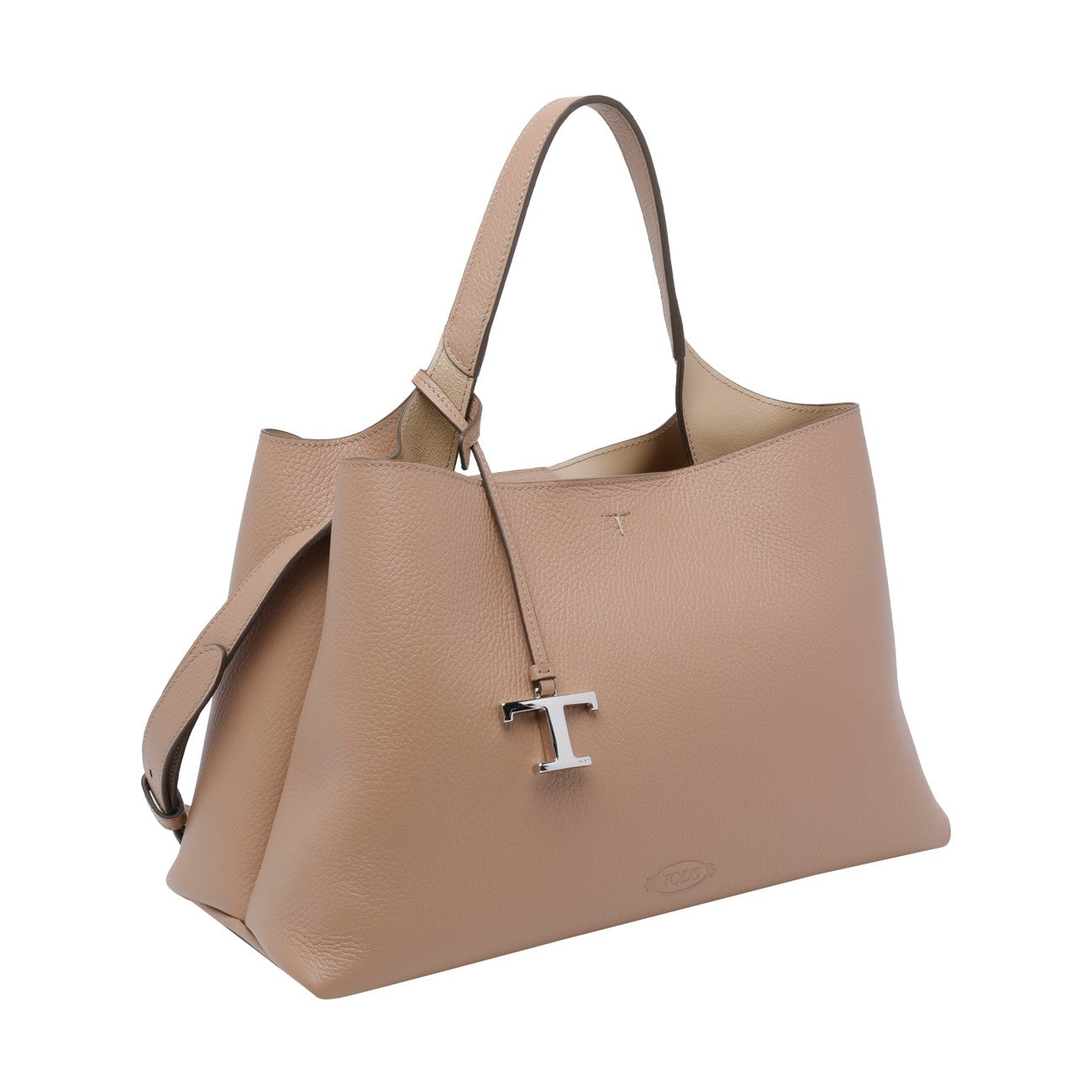 Tod's Women Medium Leather Handbag With T Timeless Charm TOD'S