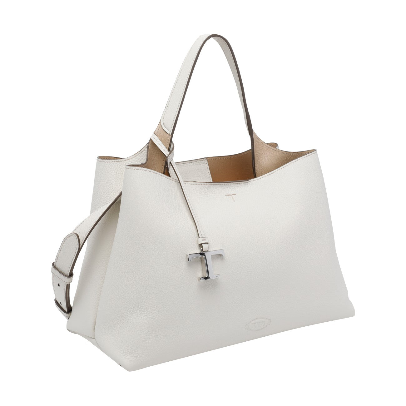 Tod's Women Medium Leather Handbag With T Timeless Charm TOD'S