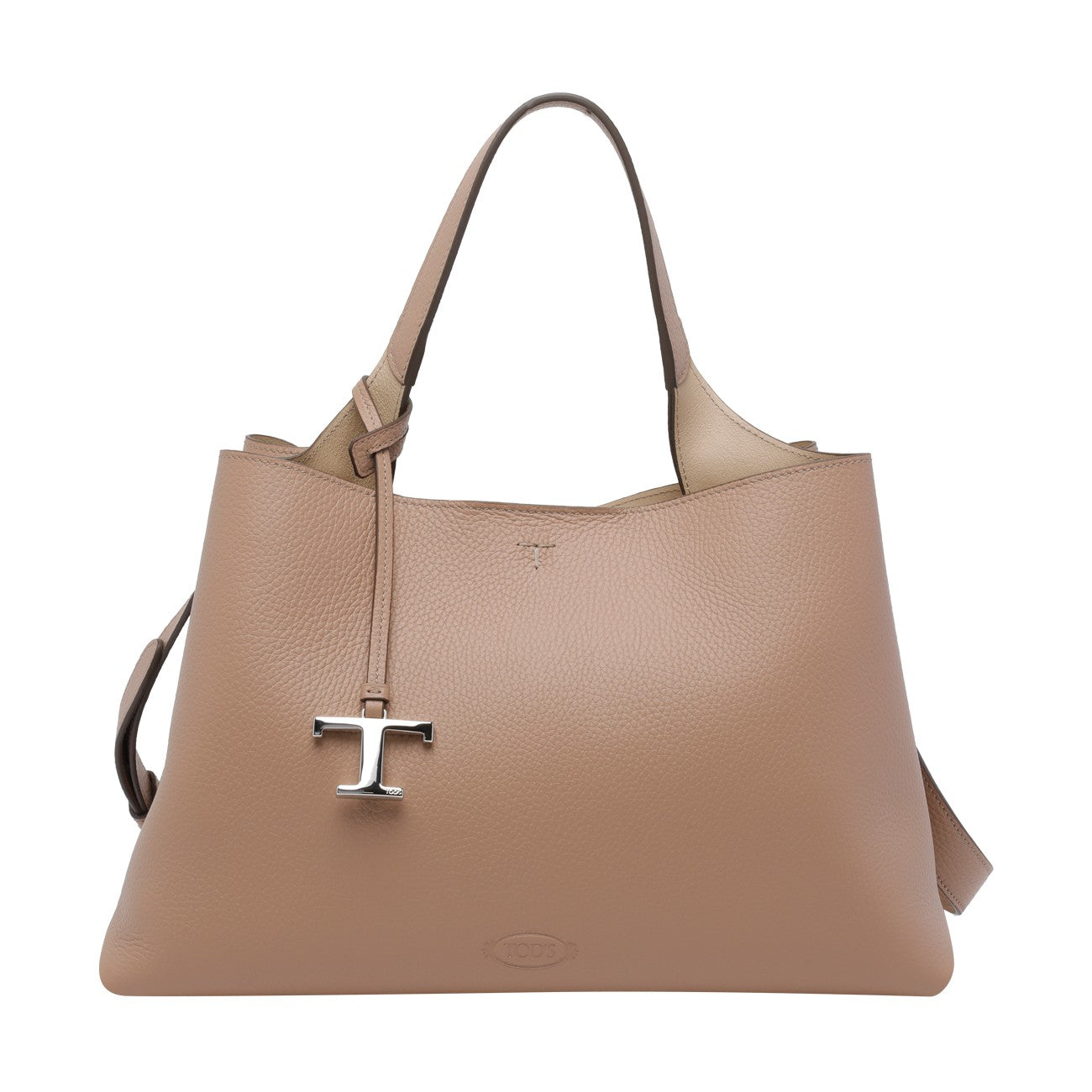 Tod's Women Medium Leather Handbag With T Timeless Charm TOD'S