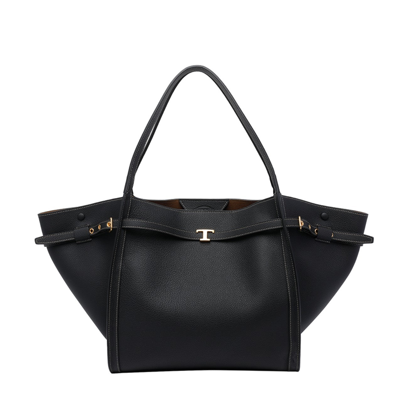 Tod's Women Medium Leather Shopping Bag With T Timeless Logo TOD'S