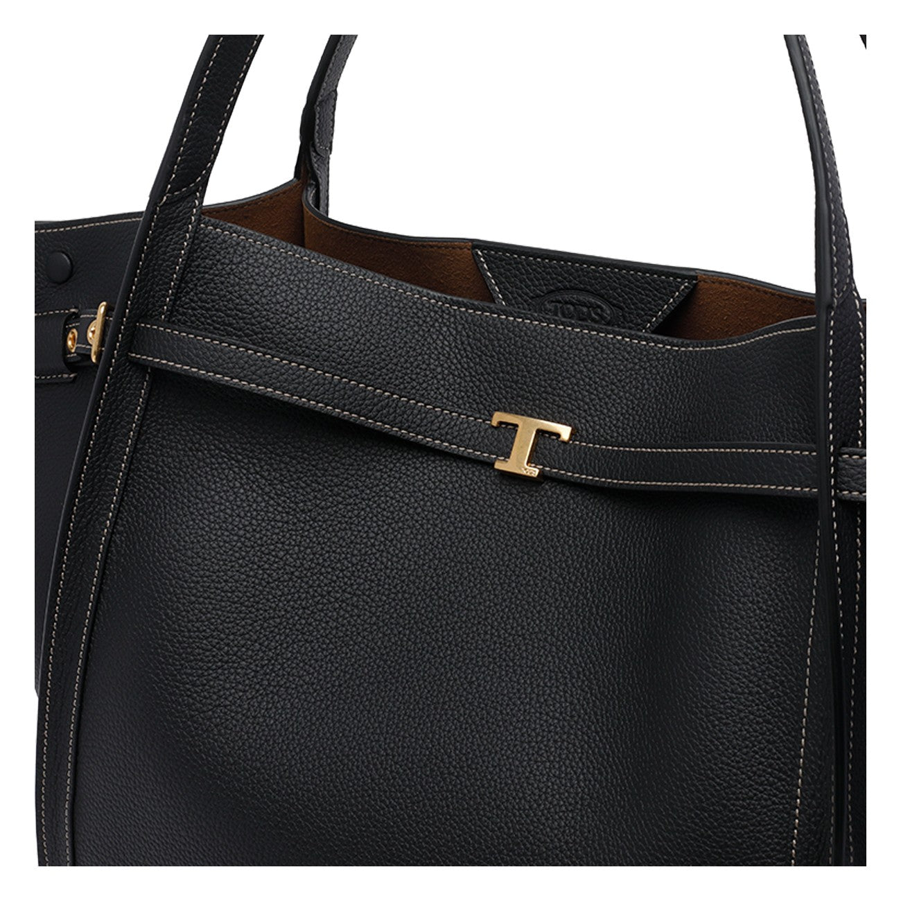 Tod's Women Medium Leather Shopping Bag With T Timeless Logo TOD'S