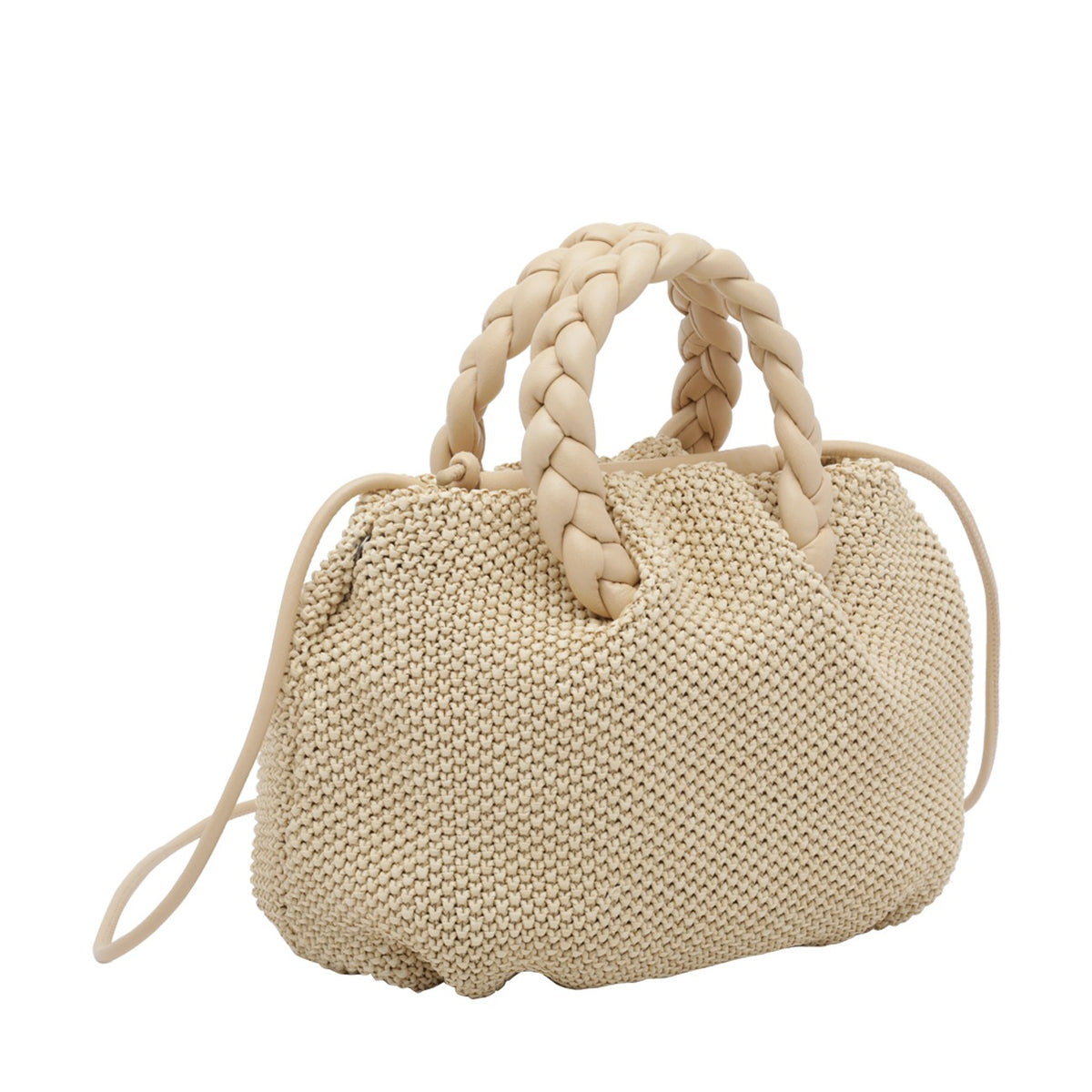 Hereu Women Medium Raffia Soft Bombom Handbag HEREU