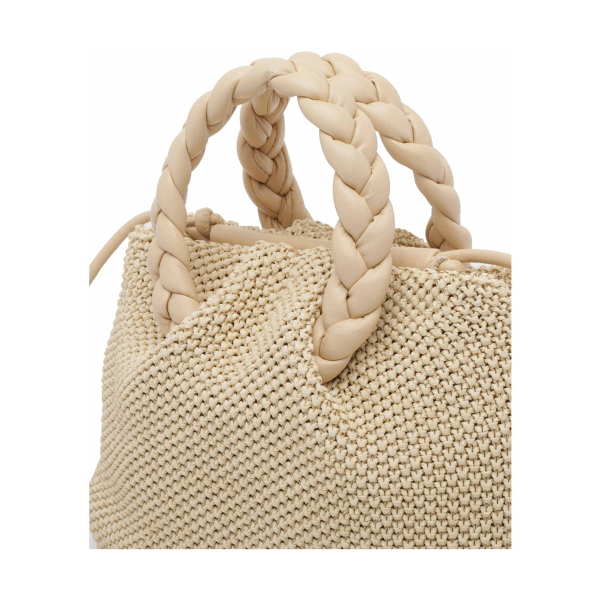 Hereu Women Medium Raffia Soft Bombom Handbag HEREU