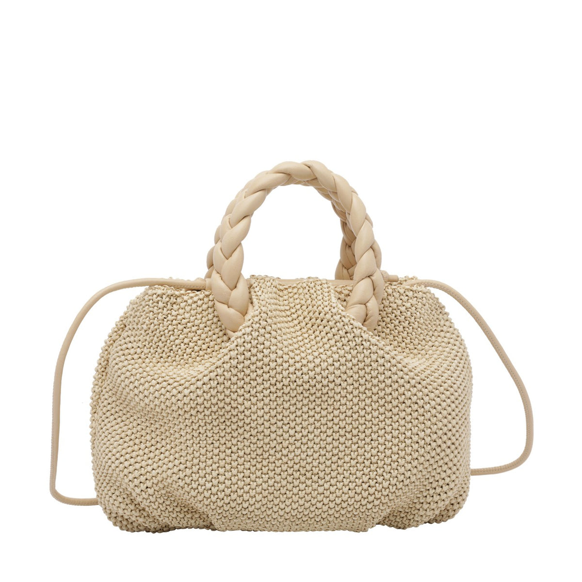 Hereu Women Medium Raffia Soft Bombom Handbag HEREU