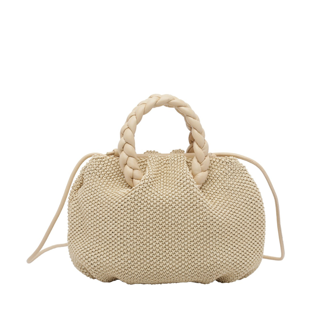 Hereu Women Medium Raffia Soft Bombom Handbag HEREU