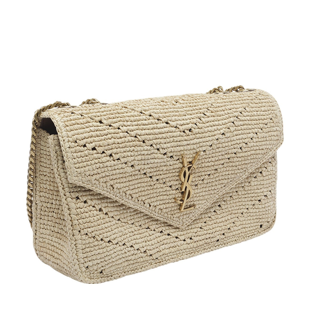 Saint Laurent Women Medium Rafia Loulou Shoulder Bag SAINT LAURENT