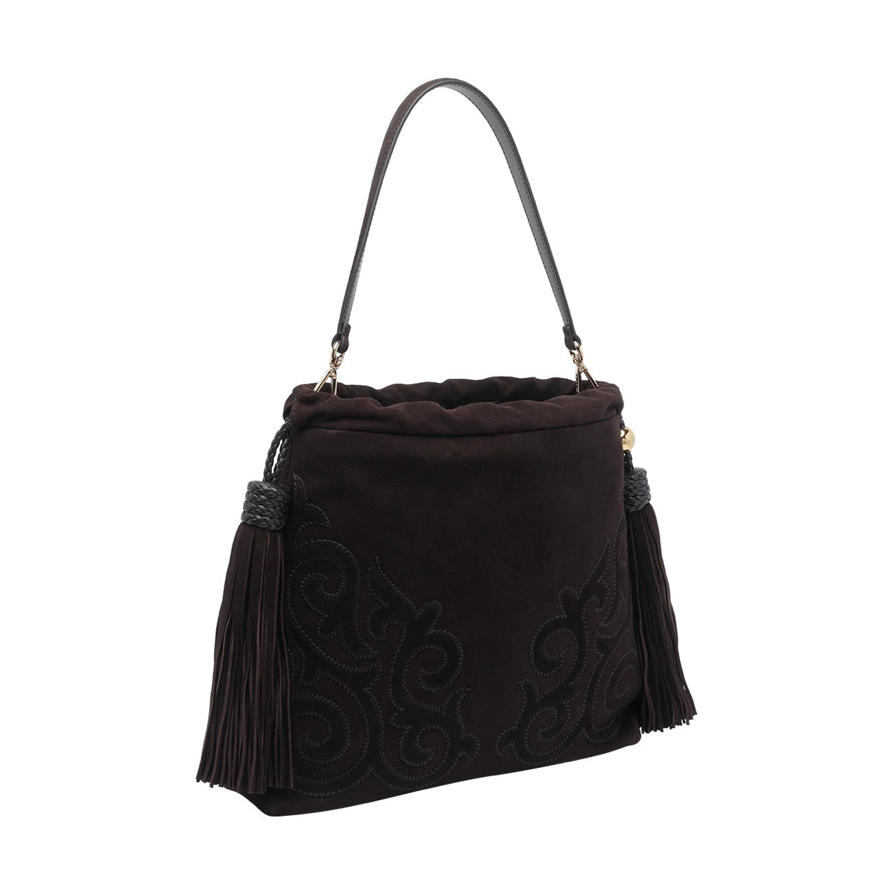 Etro Women Medium Suede Kalispera Bag With Tassels ETRO