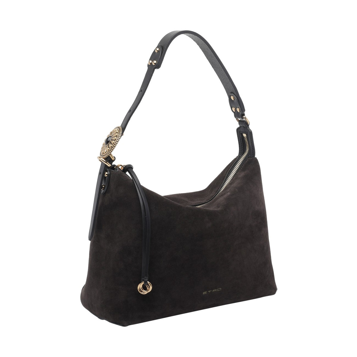 Etro Women Medium Suede Rosette Shoulder Bag ETRO