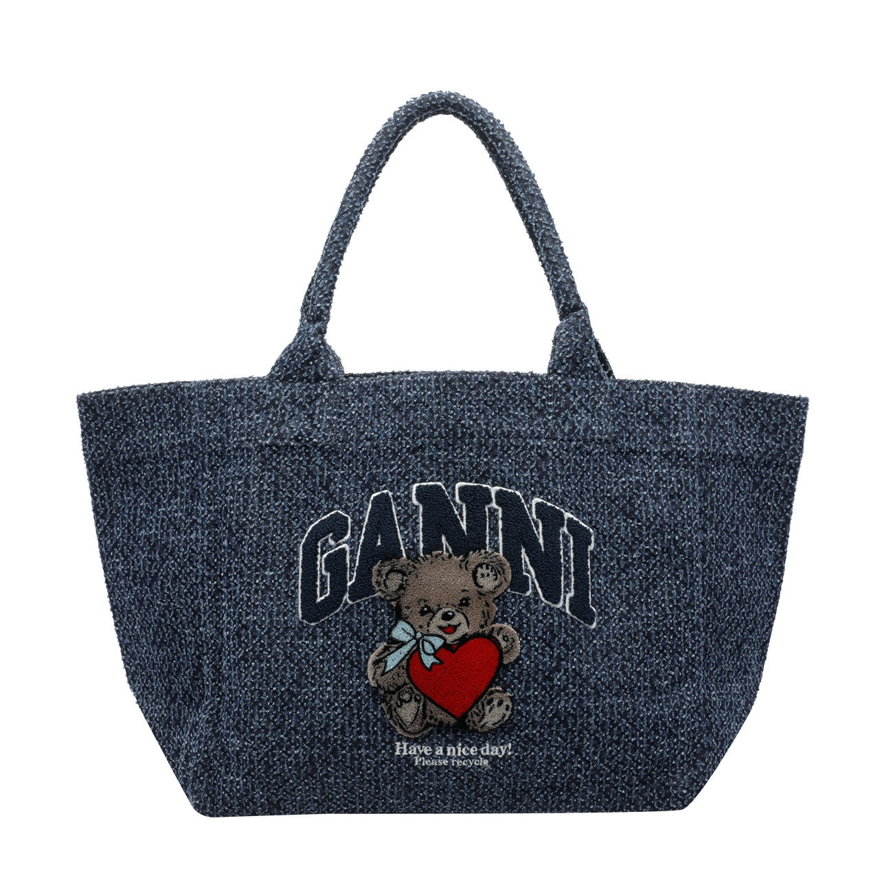 Ganni Women Medium Trapeze Denim Shopping Bag GANNI