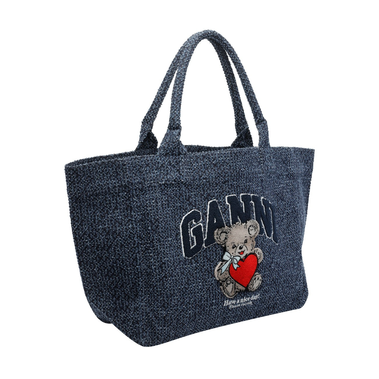 Ganni Women Medium Trapeze Denim Shopping Bag GANNI