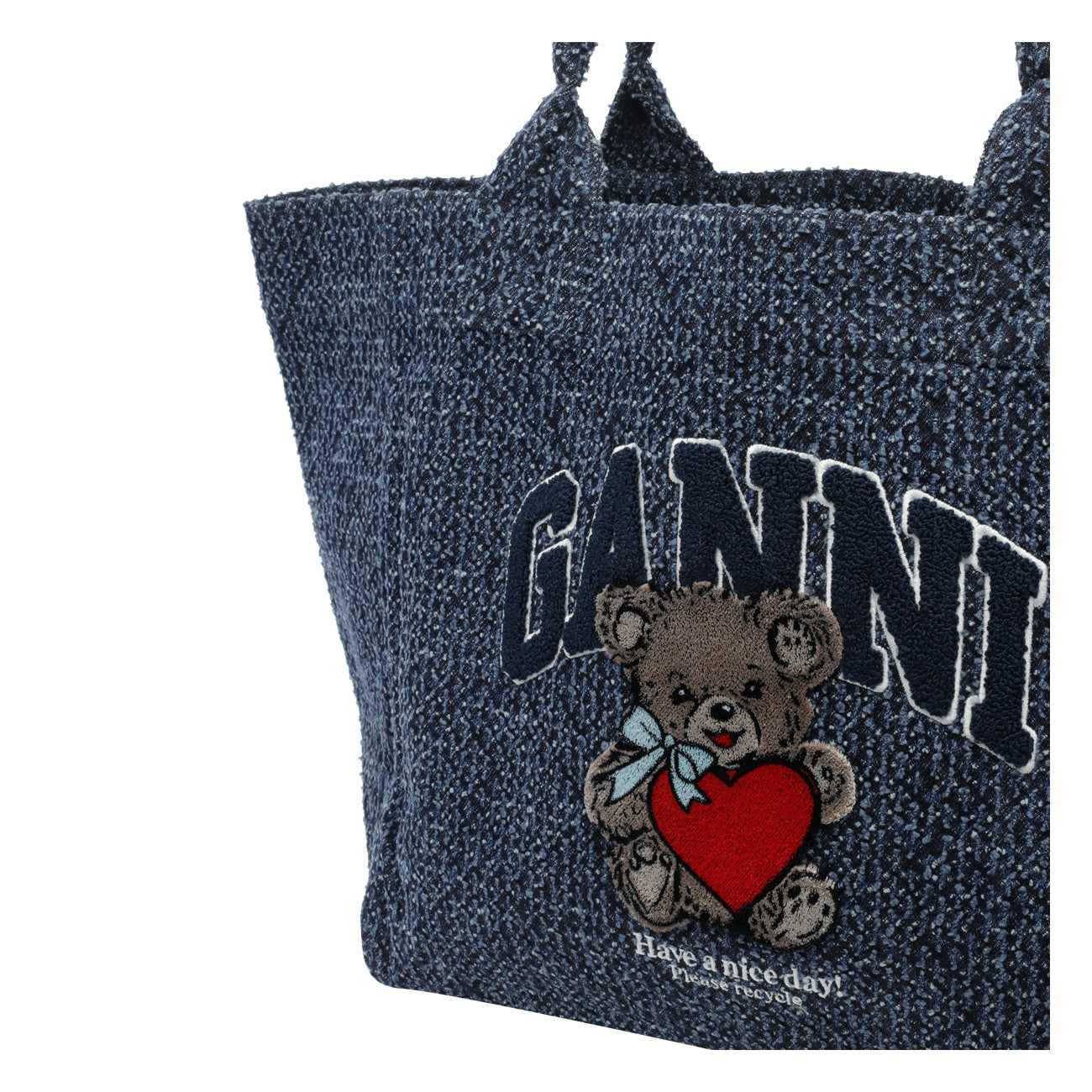 Ganni Women Medium Trapeze Denim Shopping Bag GANNI