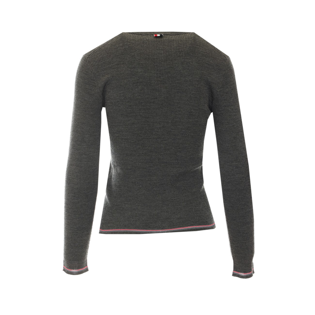 Thom Browne Women Merino Wool Rib Stitch Cardigan THOM BROWNE