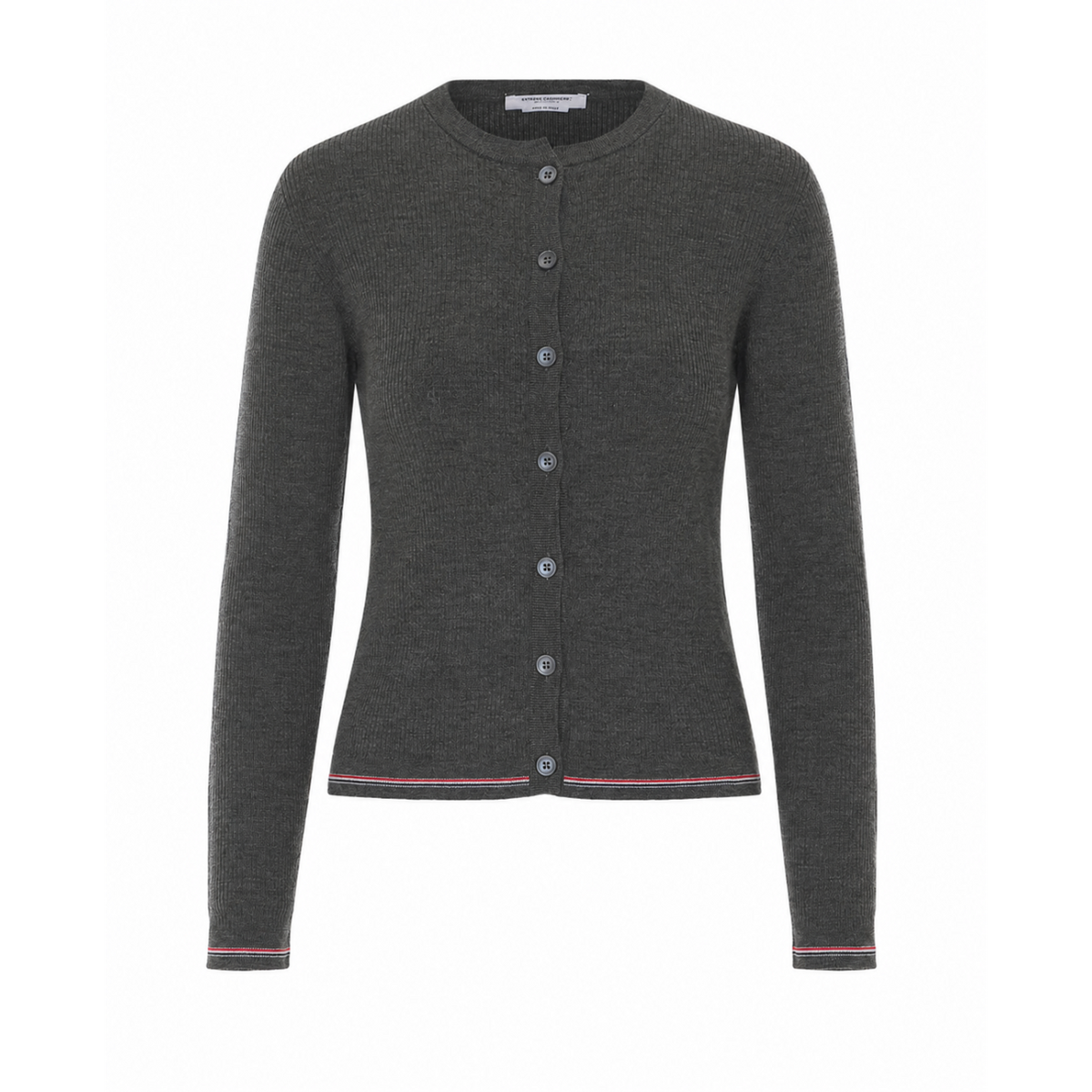 Thom Browne Women Merino Wool Rib Stitch Cardigan THOM BROWNE