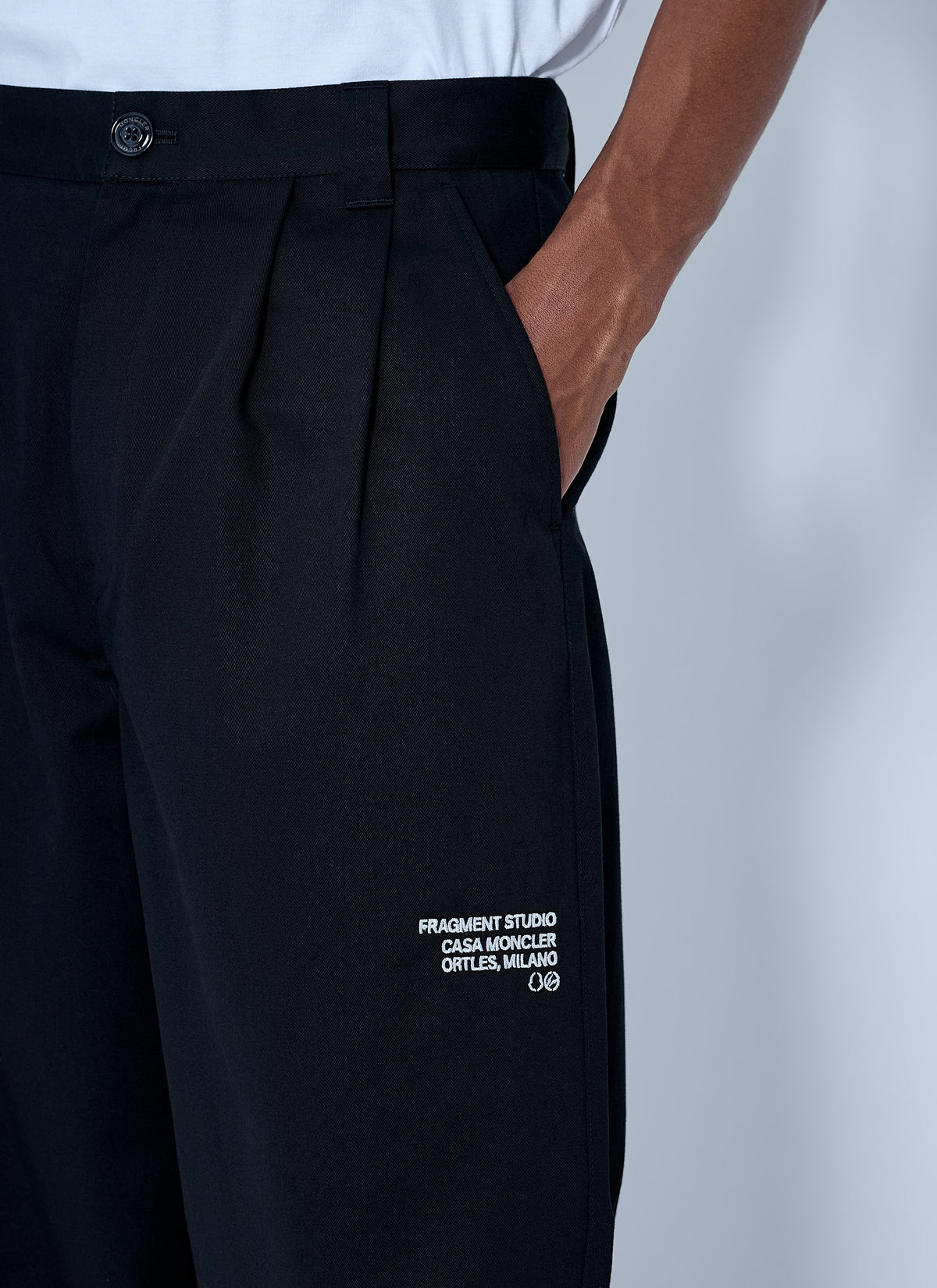 Moncler X Frgmt Hiroshi Fujiwara Men Pleated Wide-Leg Trousers MONCLER