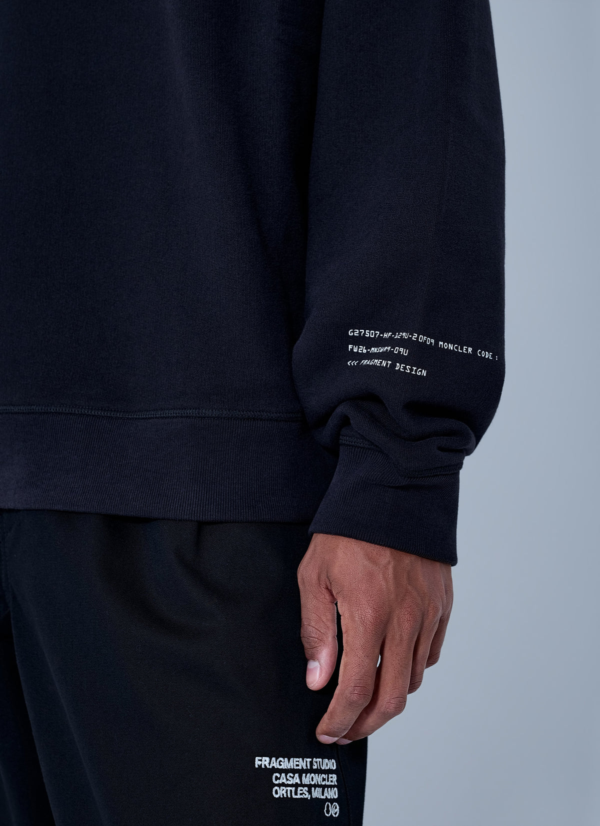 Moncler X Frgmt Hiroshi Fujiwara Men Logo Print Sweatshirt MONCLER
