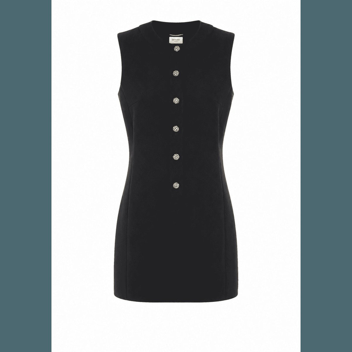 Saint Laurent Women Mini Buttons And Crystals Dress SAINT LAURENT