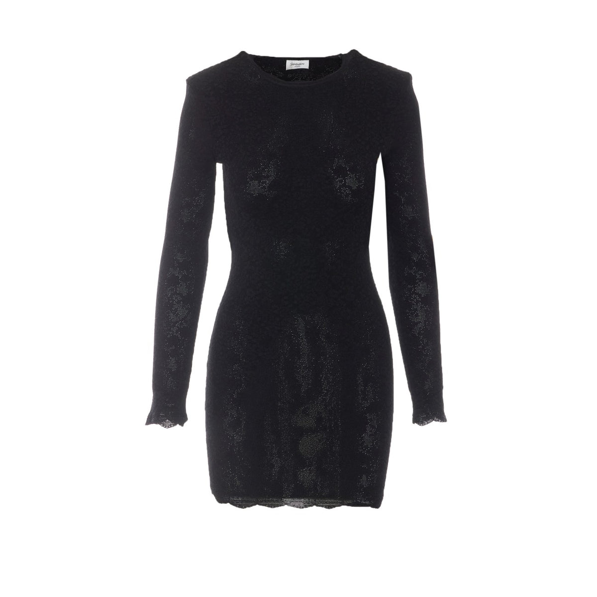 Saint Laurent Women Mini Dress In Floral Mesh Knit SAINT LAURENT