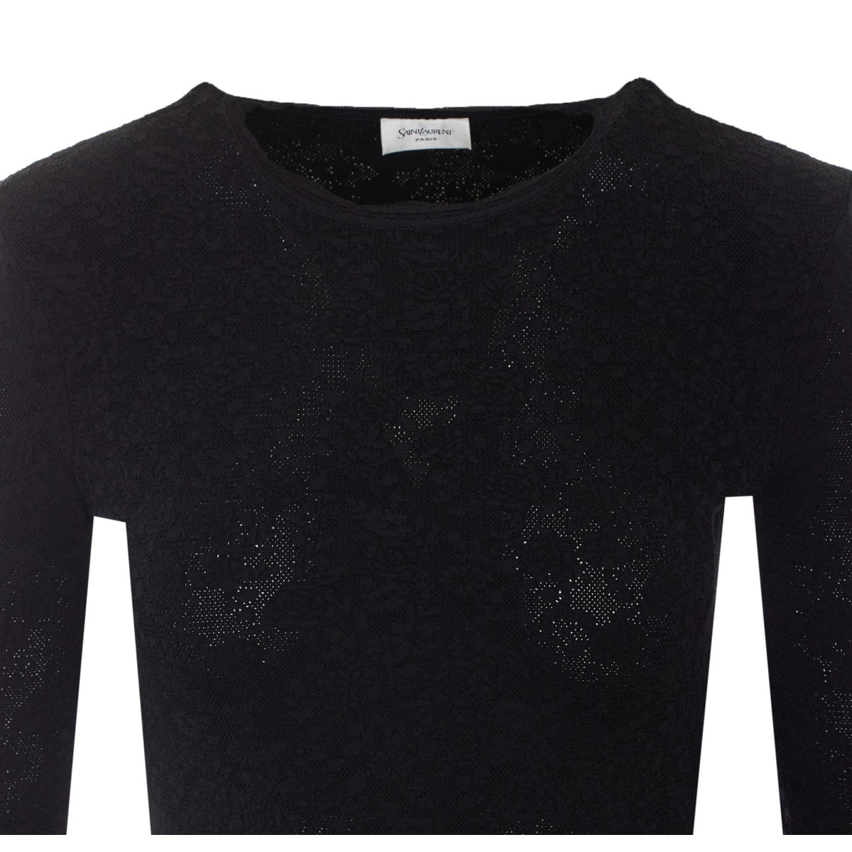Saint Laurent Women Mini Dress In Floral Mesh Knit SAINT LAURENT