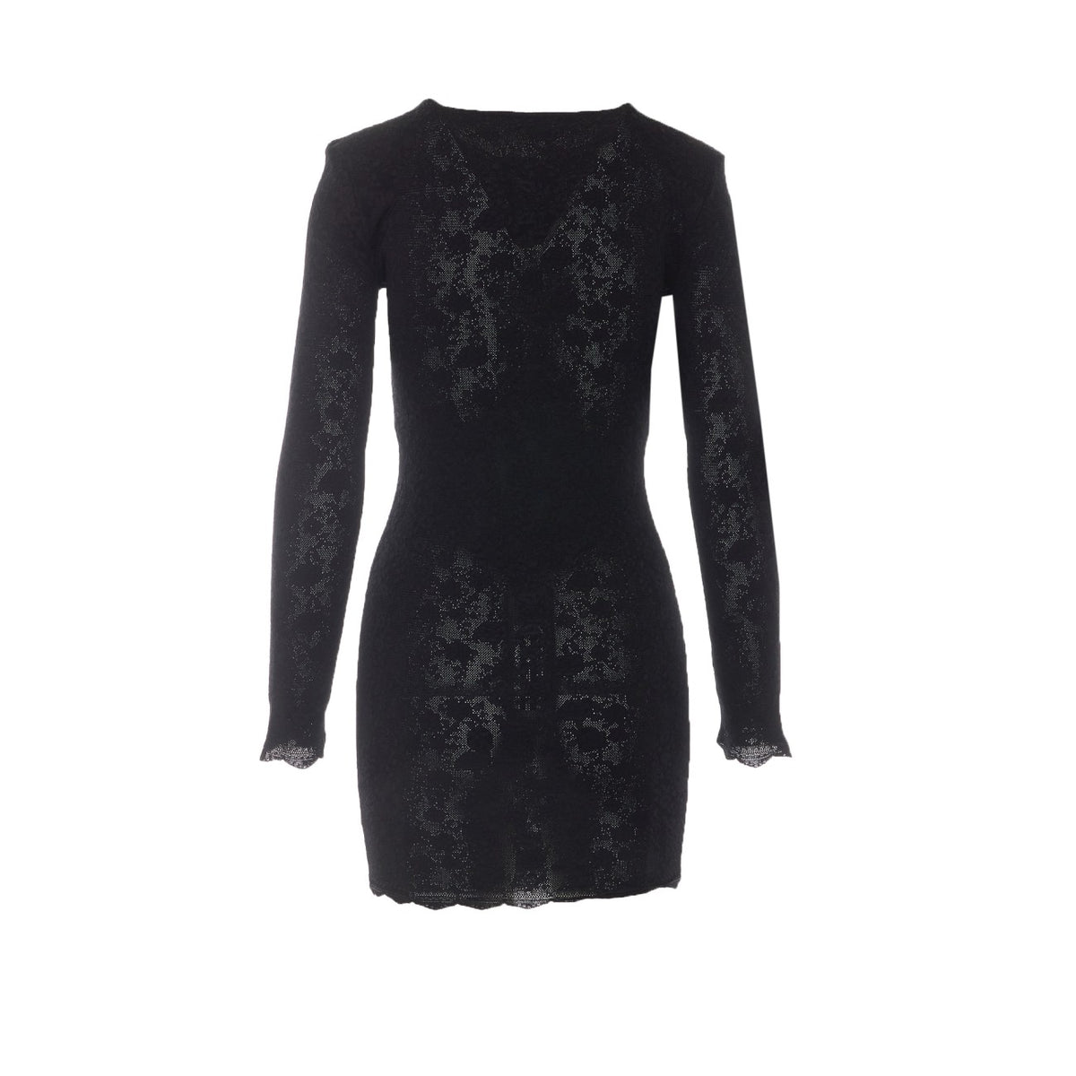 Saint Laurent Women Mini Dress In Floral Mesh Knit SAINT LAURENT