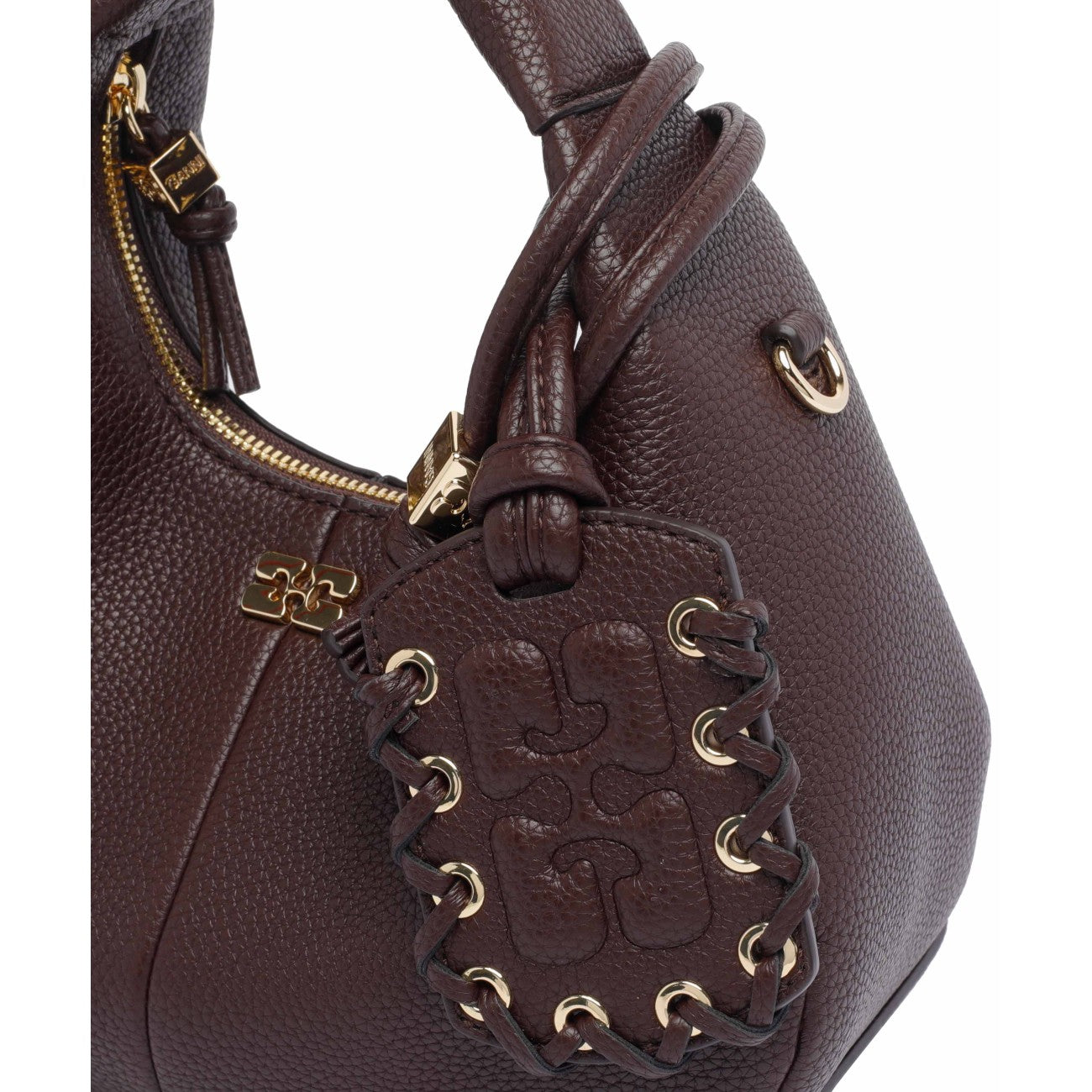 Ganni Women Mini Logo Hobo Bag GANNI