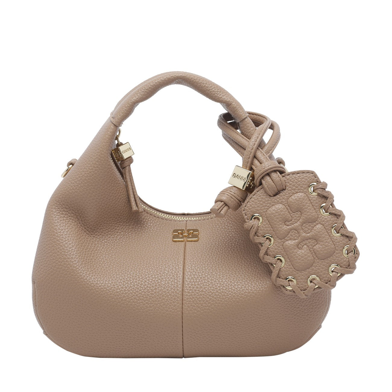 Ganni Women Mini Logo Hobo Bag GANNI