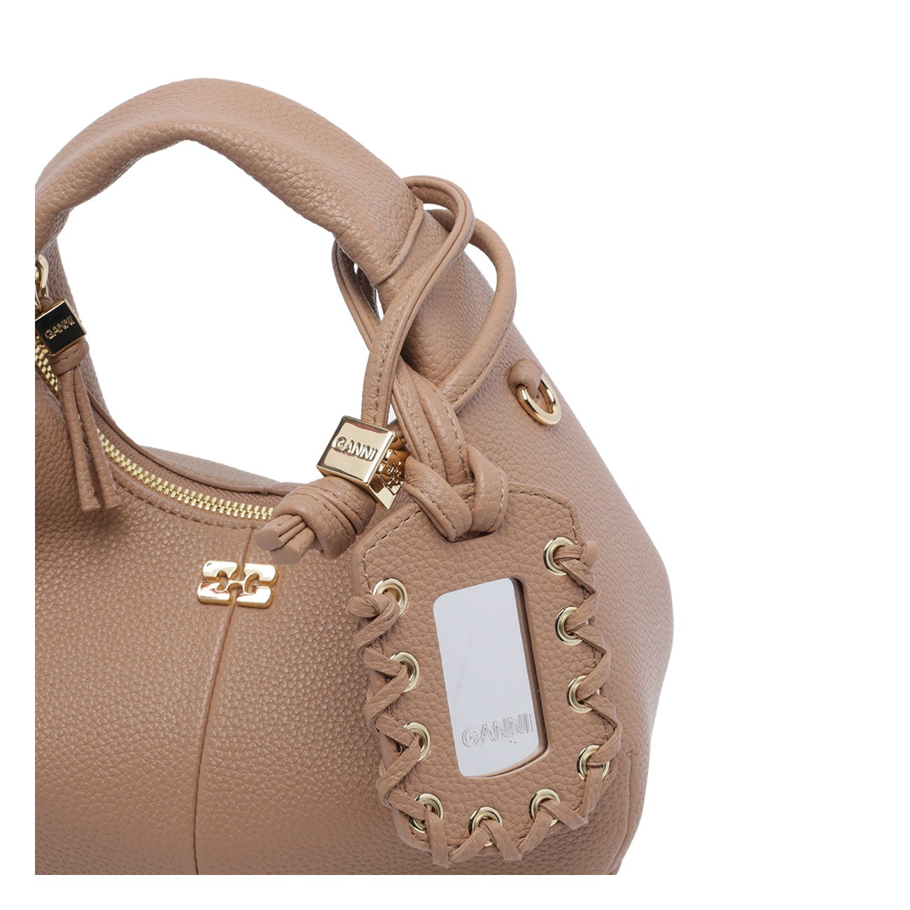 Ganni Women Mini Logo Hobo Bag GANNI