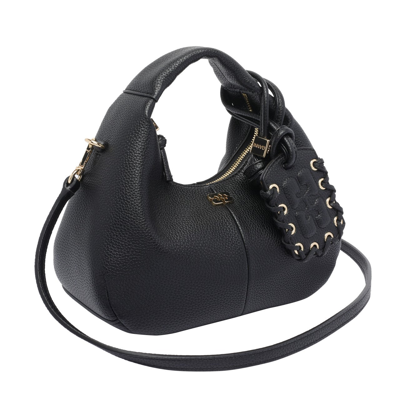 Ganni Women Mini Logo Hobo Bag GANNI