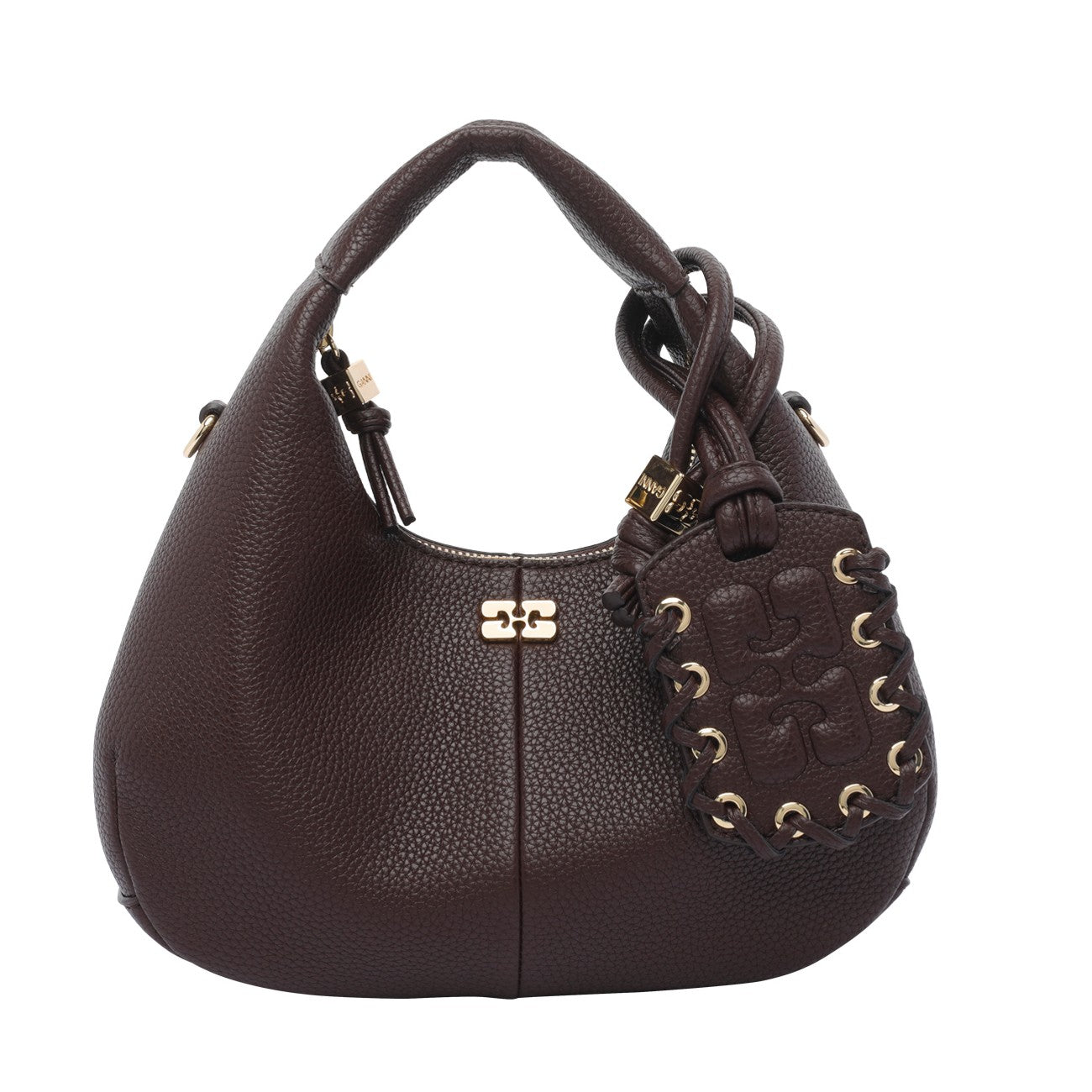 Ganni Women Mini Logo Hobo Bag GANNI