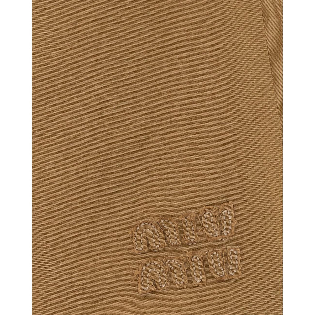 Miu Miu Women Mini Logo Pleated Skirt MIU MIU