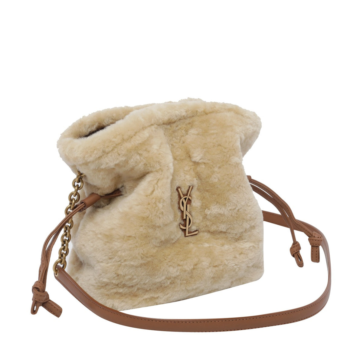 Saint Laurent Women Mini Shearling Jamie Crossbody Bag SAINT LAURENT