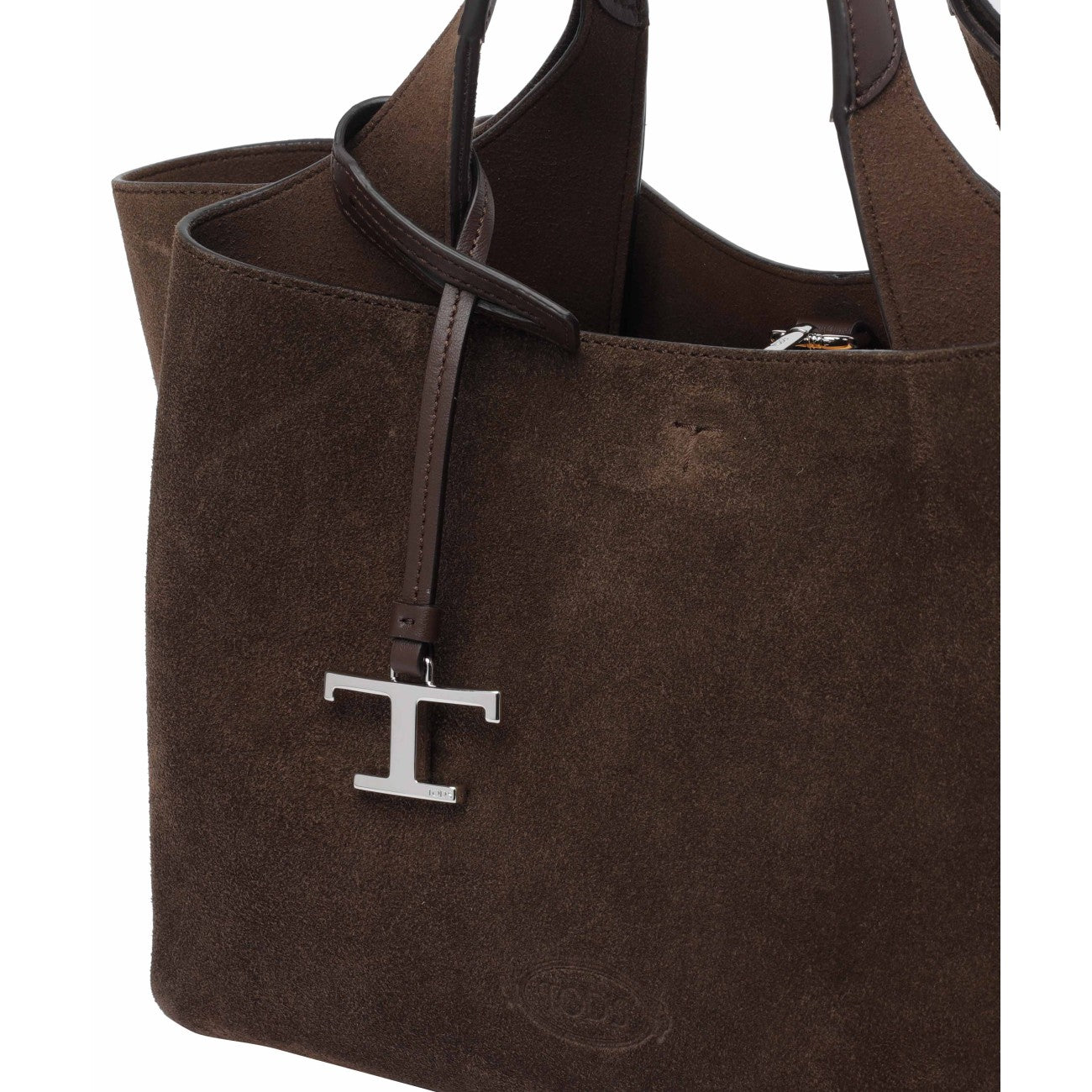 Tod's Women Mini Suede Handbag With T Timeless Charm TOD'S