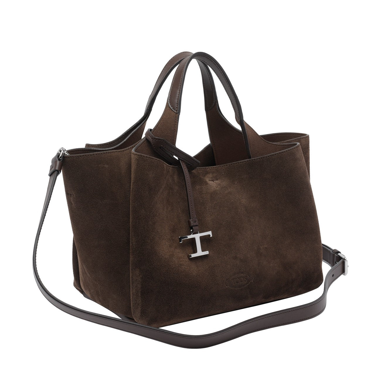 Tod's Women Mini Suede Handbag With T Timeless Charm TOD'S