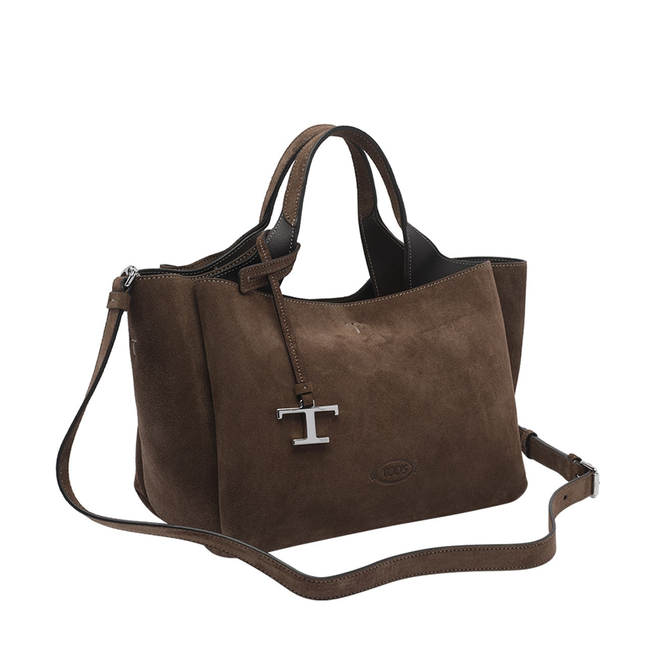 Tod's Women Mini Suede Handbag With T Timeless Pendant TOD'S